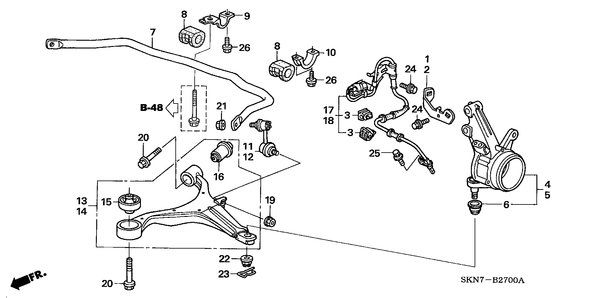 Honda 51360-SCA-S11 - Neatkarīgās balstiekārtas svira, Riteņa piekare ps1.lv