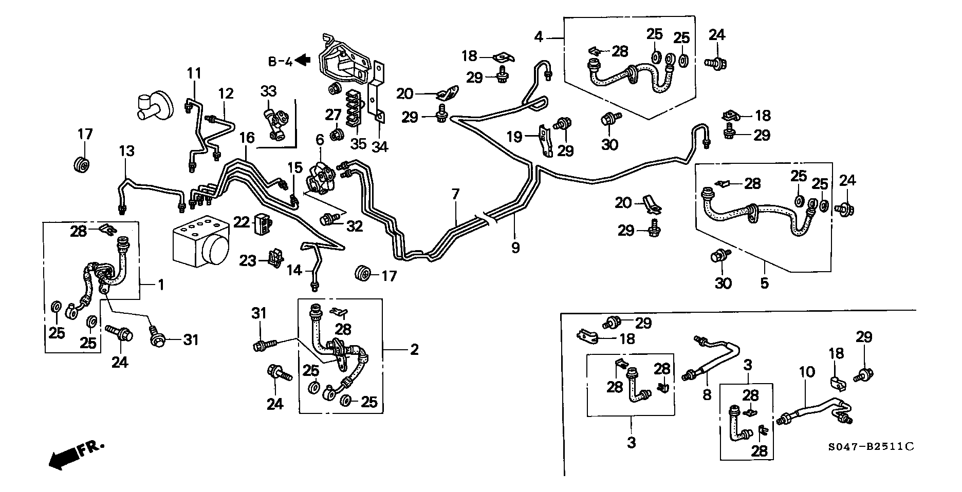 Honda 01466-S04-000 - Bremžu šļūtene ps1.lv