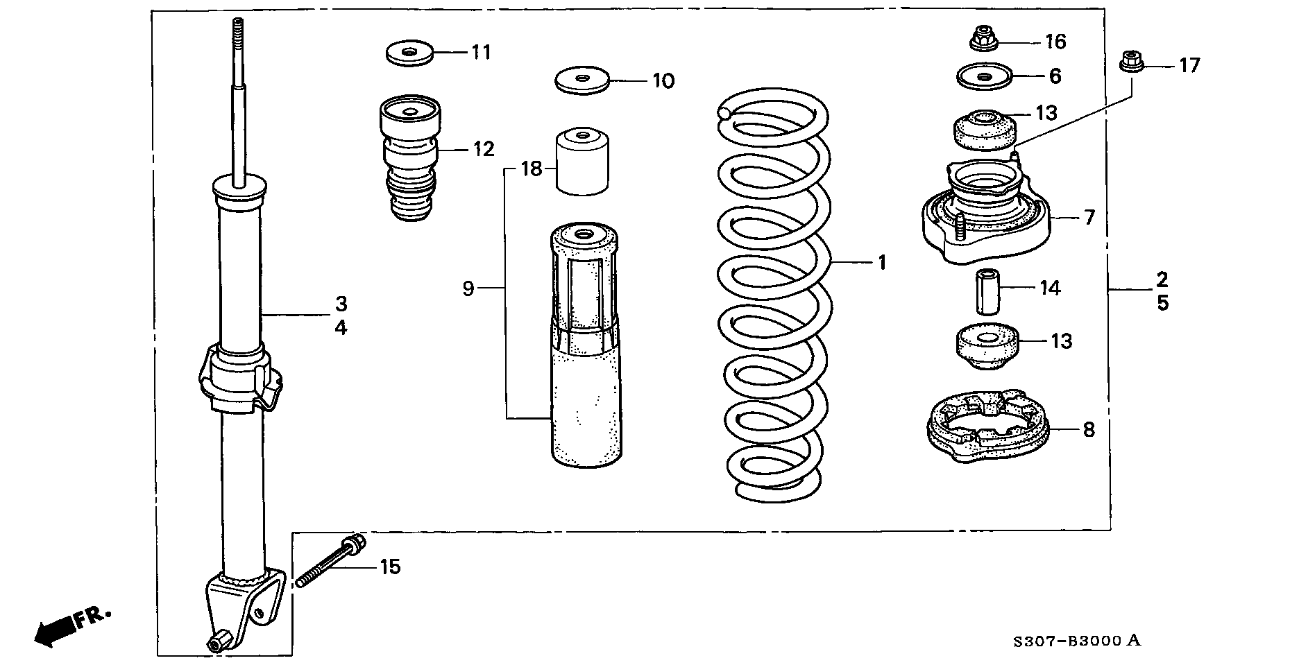 Honda 52611-S30-A01 - Amortizators ps1.lv