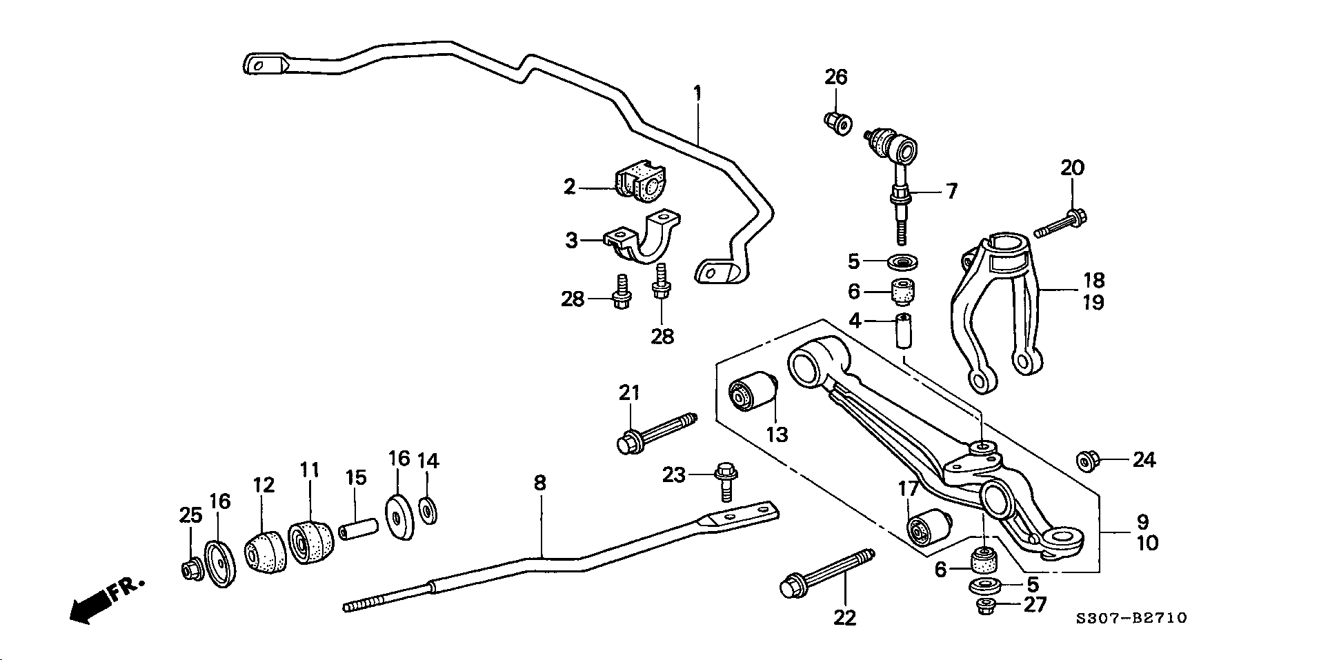 Honda 51355S30000 - Balst / Virzošais šarnīrs ps1.lv