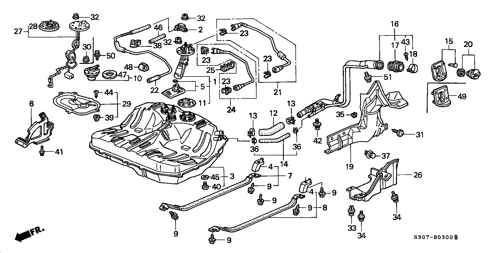 FORD 17040-S30-A30 - Degvielas sūknis ps1.lv