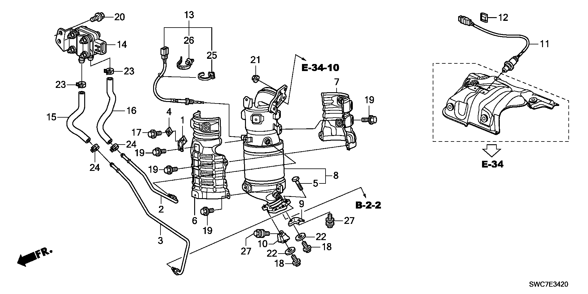 Honda 18190-RFW-G00 - Asortiments, Sodrēju / Daļiņu filtra remonts ps1.lv