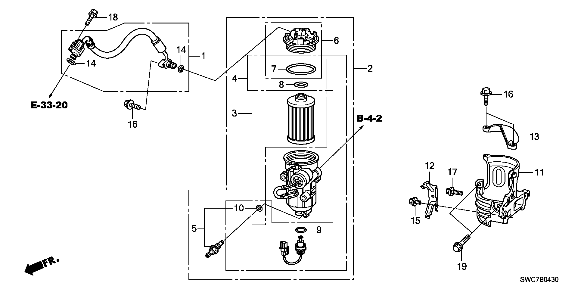 Honda 16901-RL0-G01 - Degvielas filtrs ps1.lv