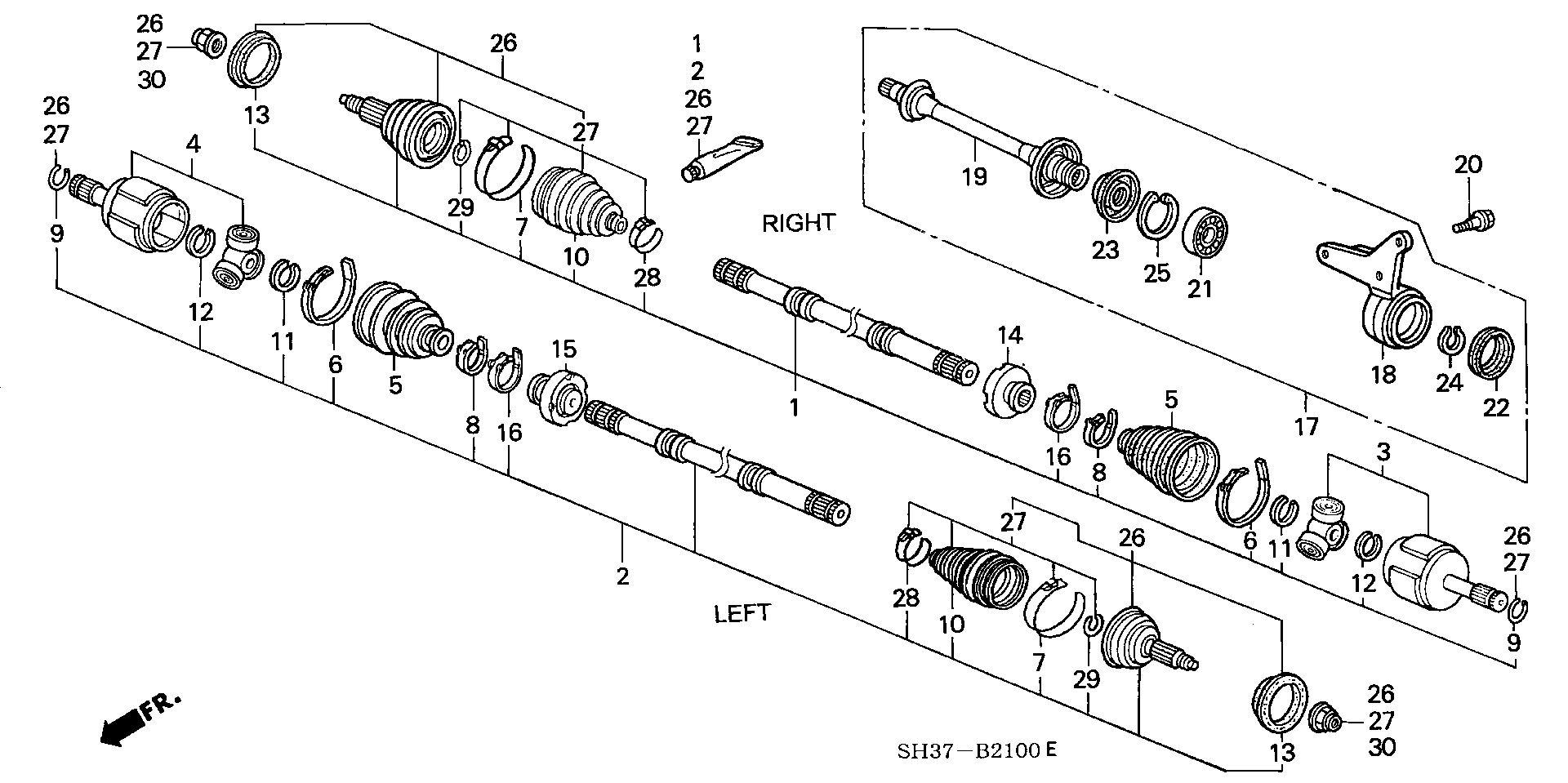 Honda 44333-SA2-310 - Putekļusargs, Piedziņas vārpsta ps1.lv