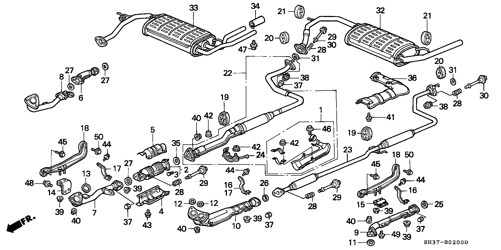 Honda 18229SH3J10 - Blīvgredzens, Izplūdes caurule ps1.lv