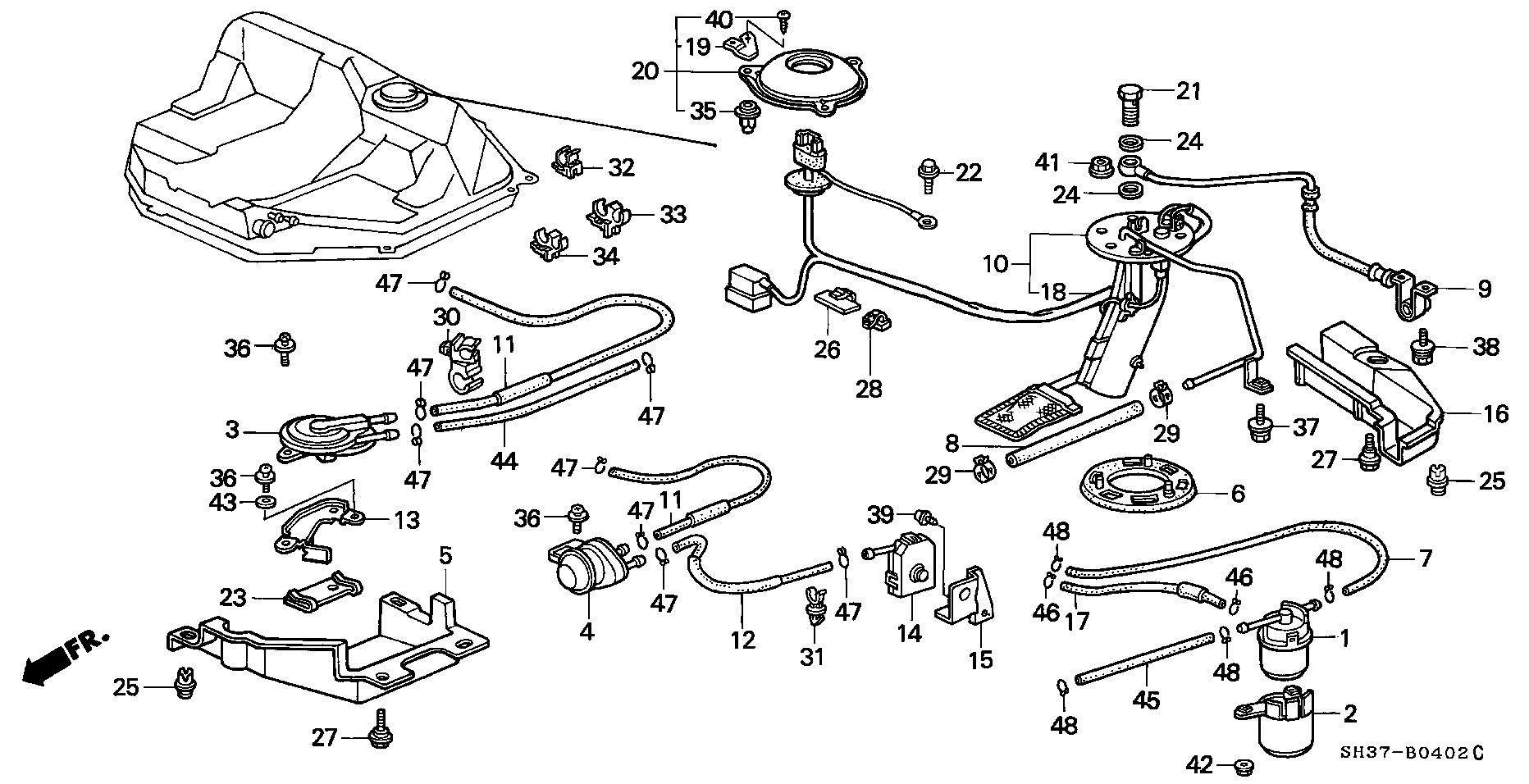 Honda 17708SH3A35 - Degvielas sūknis ps1.lv