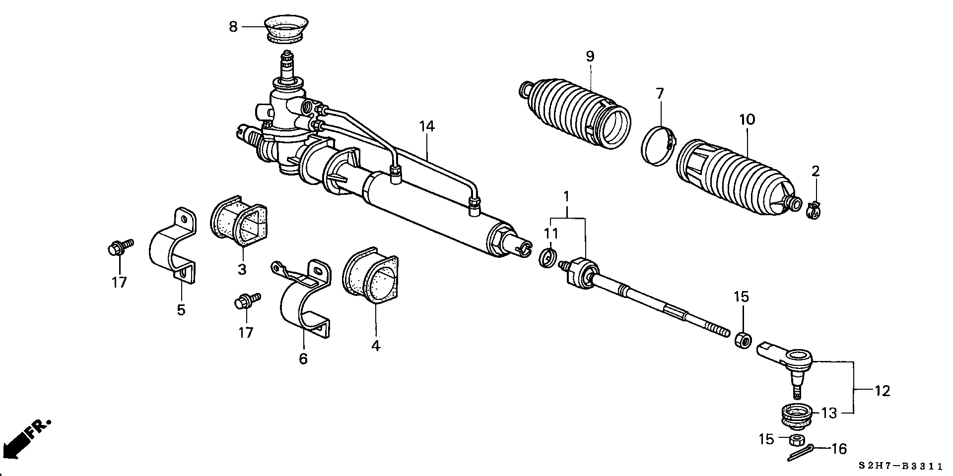 Honda 53010-S2H-J01 - Aksiālais šarnīrs, Stūres šķērsstiepnis ps1.lv