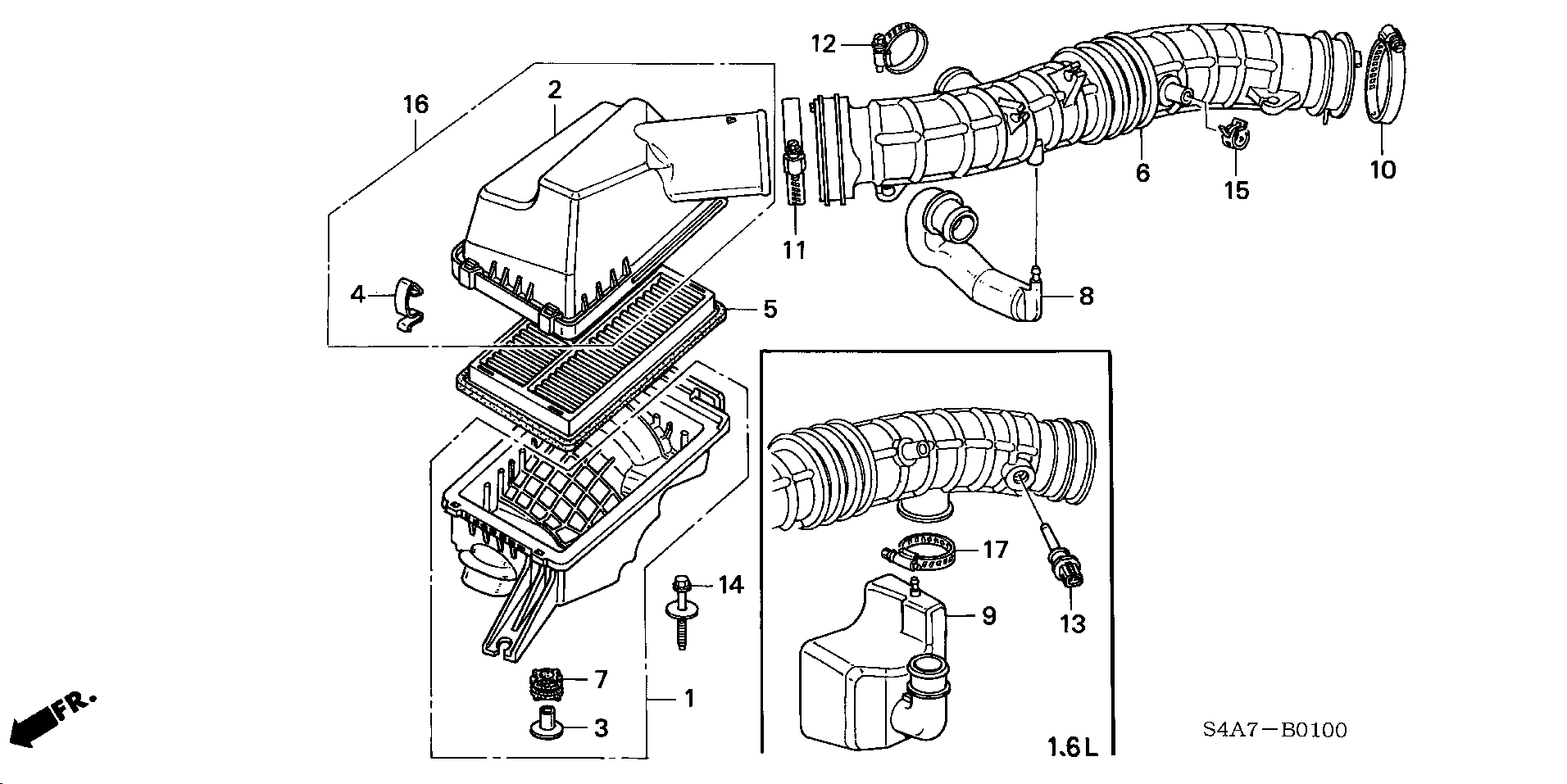 Honda 17220-PDA-E01 - Gaisa filtrs ps1.lv