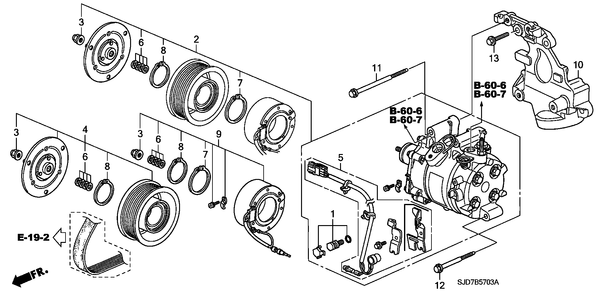 Honda 38 810 RNA 004 - Kompresors, Gaisa kond. sistēma ps1.lv