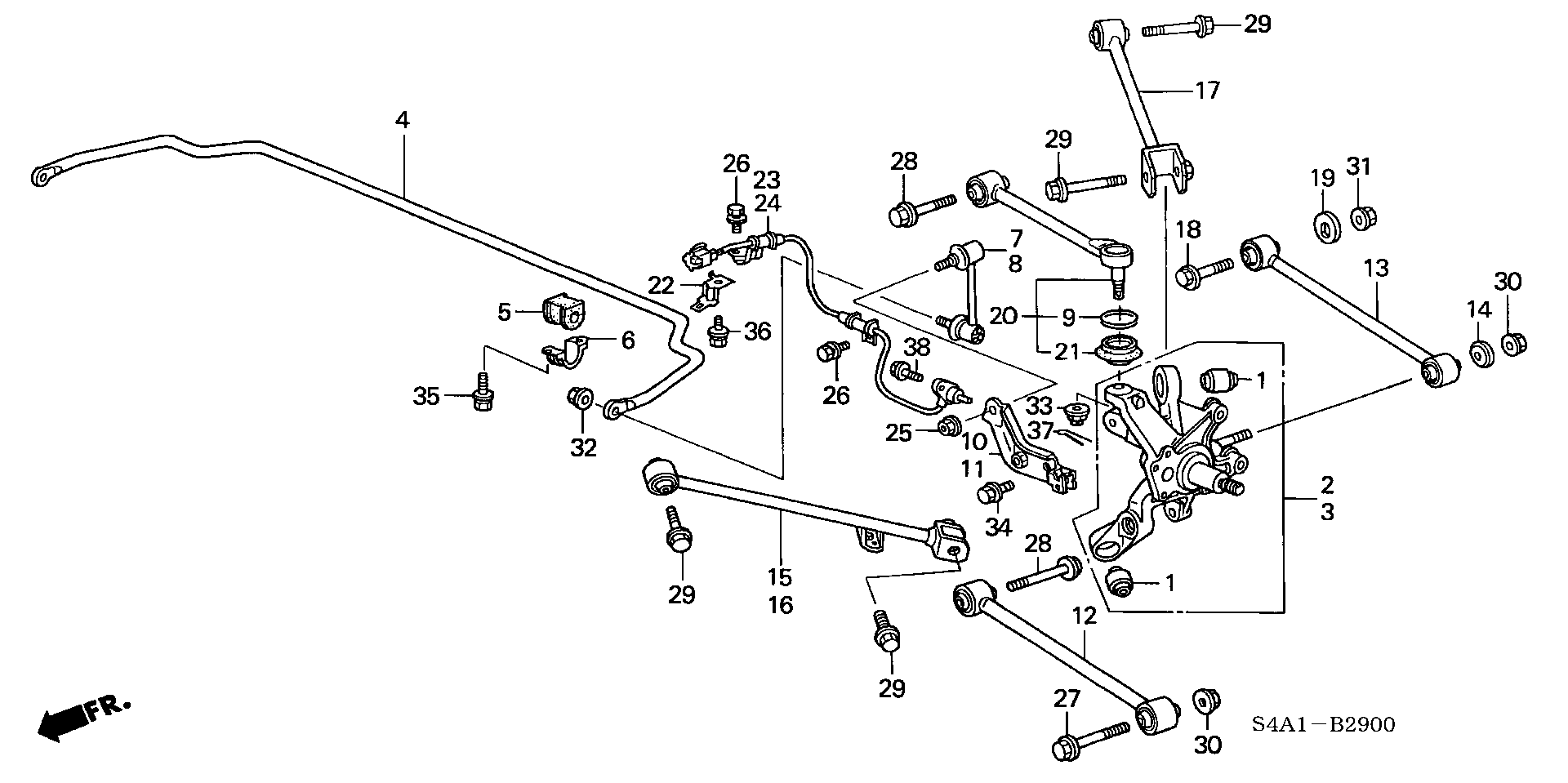 Honda 52380-S0A-921 - Neatkarīgās balstiekārtas svira, Riteņa piekare ps1.lv