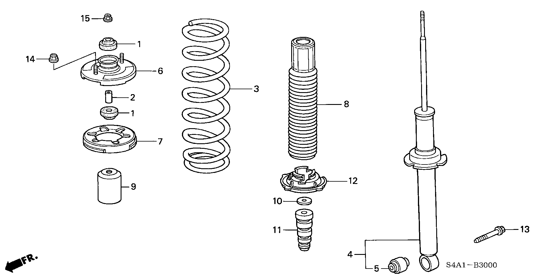 Honda 52722-SM4-013 - Putekļu aizsargkomplekts, Amortizators ps1.lv