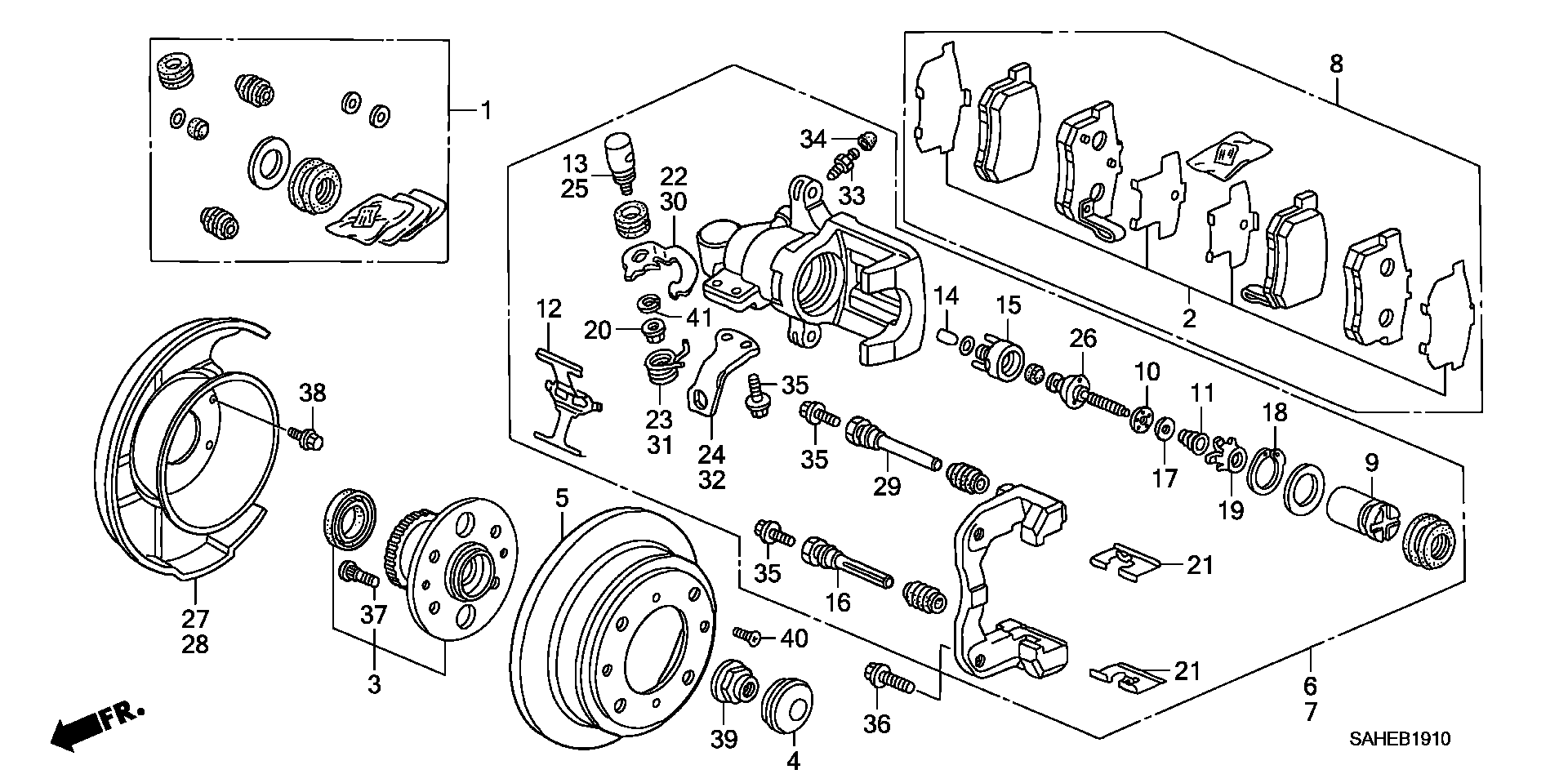 Honda 43022-SAA-E51 - Bremžu uzliku kompl., Disku bremzes ps1.lv