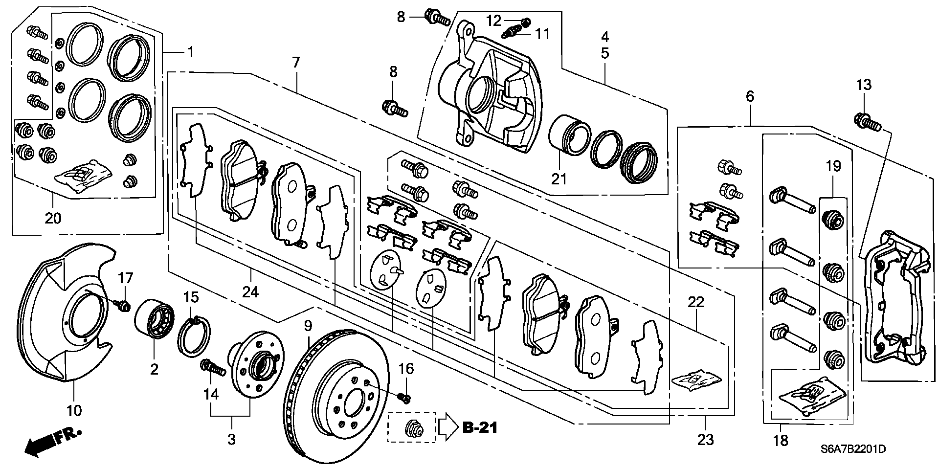 Land Rover 45022S6DE51 - Bremžu uzliku kompl., Disku bremzes ps1.lv