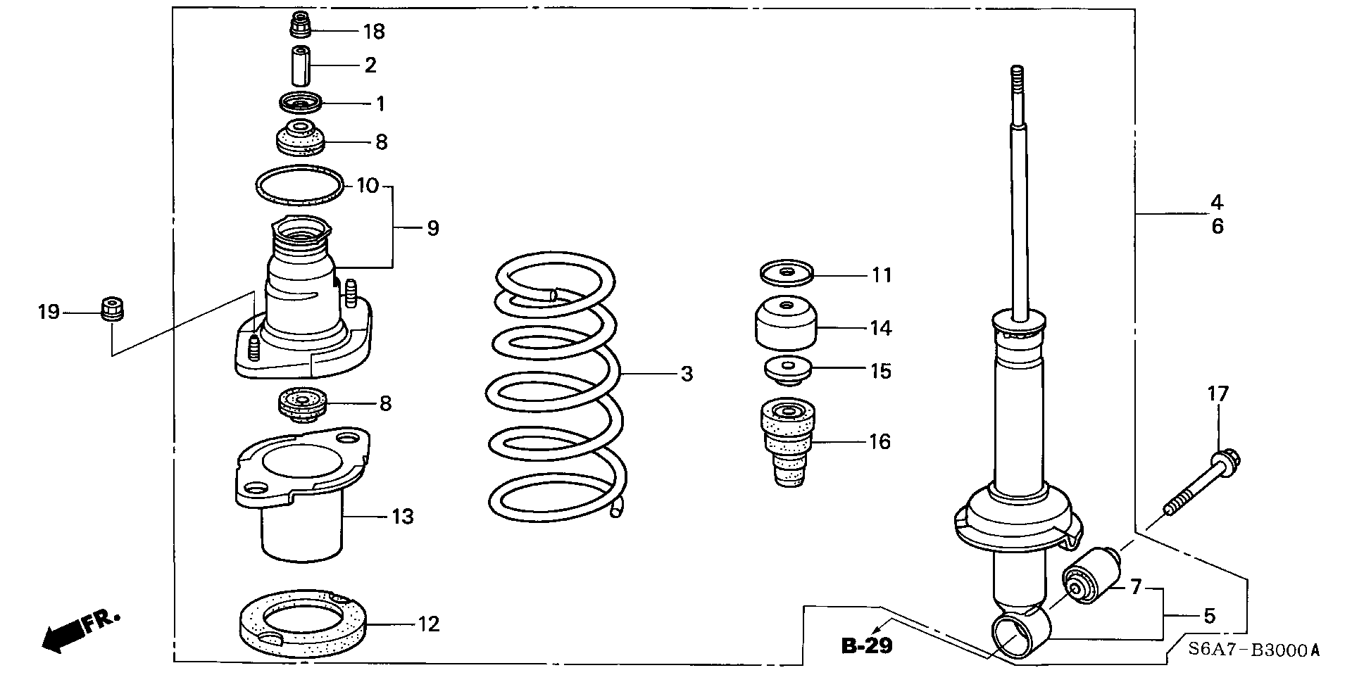 Honda 52722-S5A-004 - Putekļu aizsargkomplekts, Amortizators ps1.lv