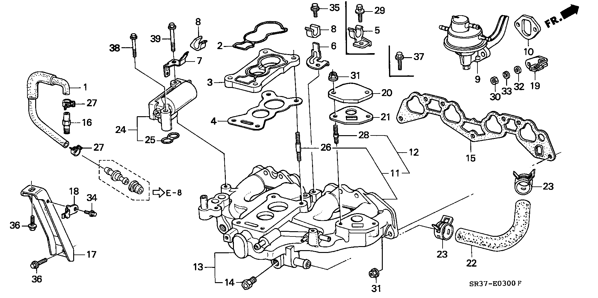 Honda 18711-PM1-J00 - Blīve, Termostats ps1.lv