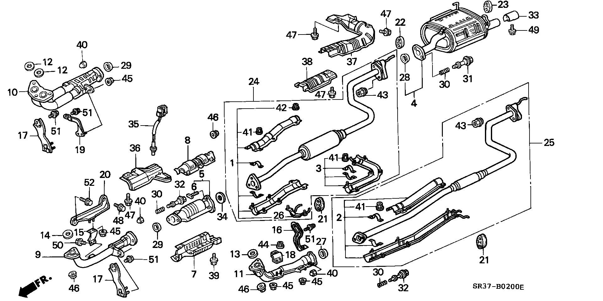 Honda 18231SR3A21 - Skrūve, Izplūdes sistēma ps1.lv