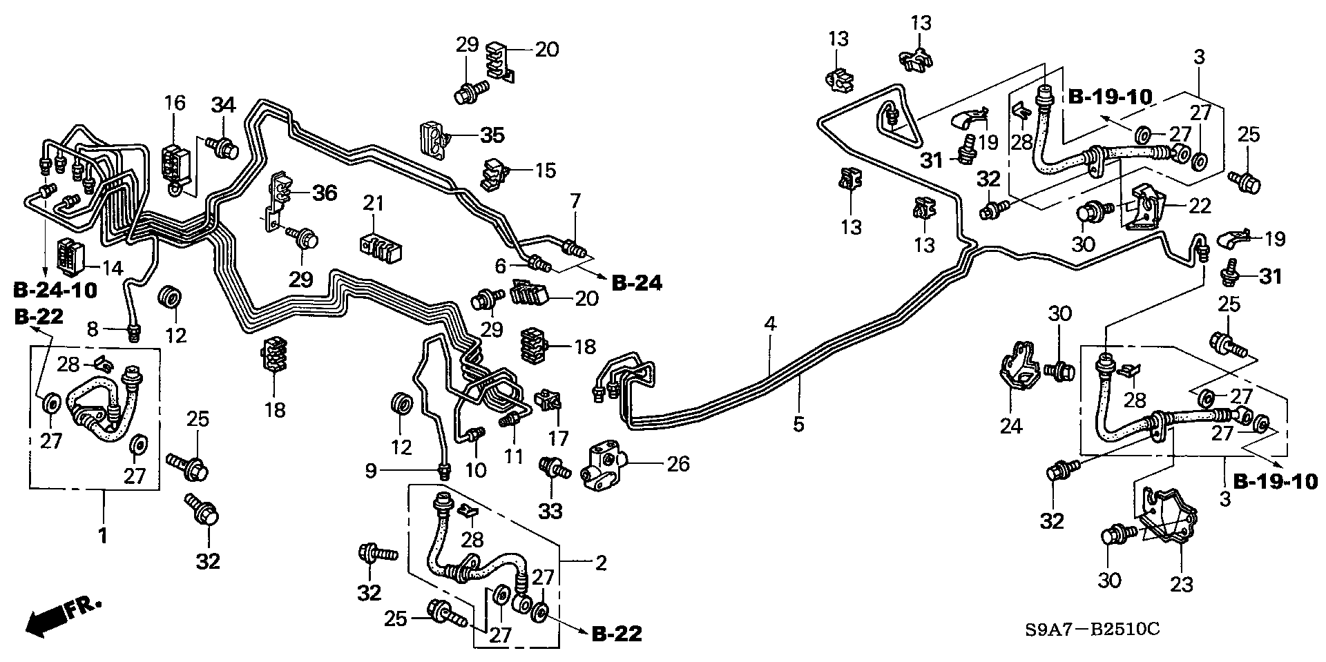 HONDA (DONGFENG) 01465S9A000 - Bremžu šļūtene ps1.lv