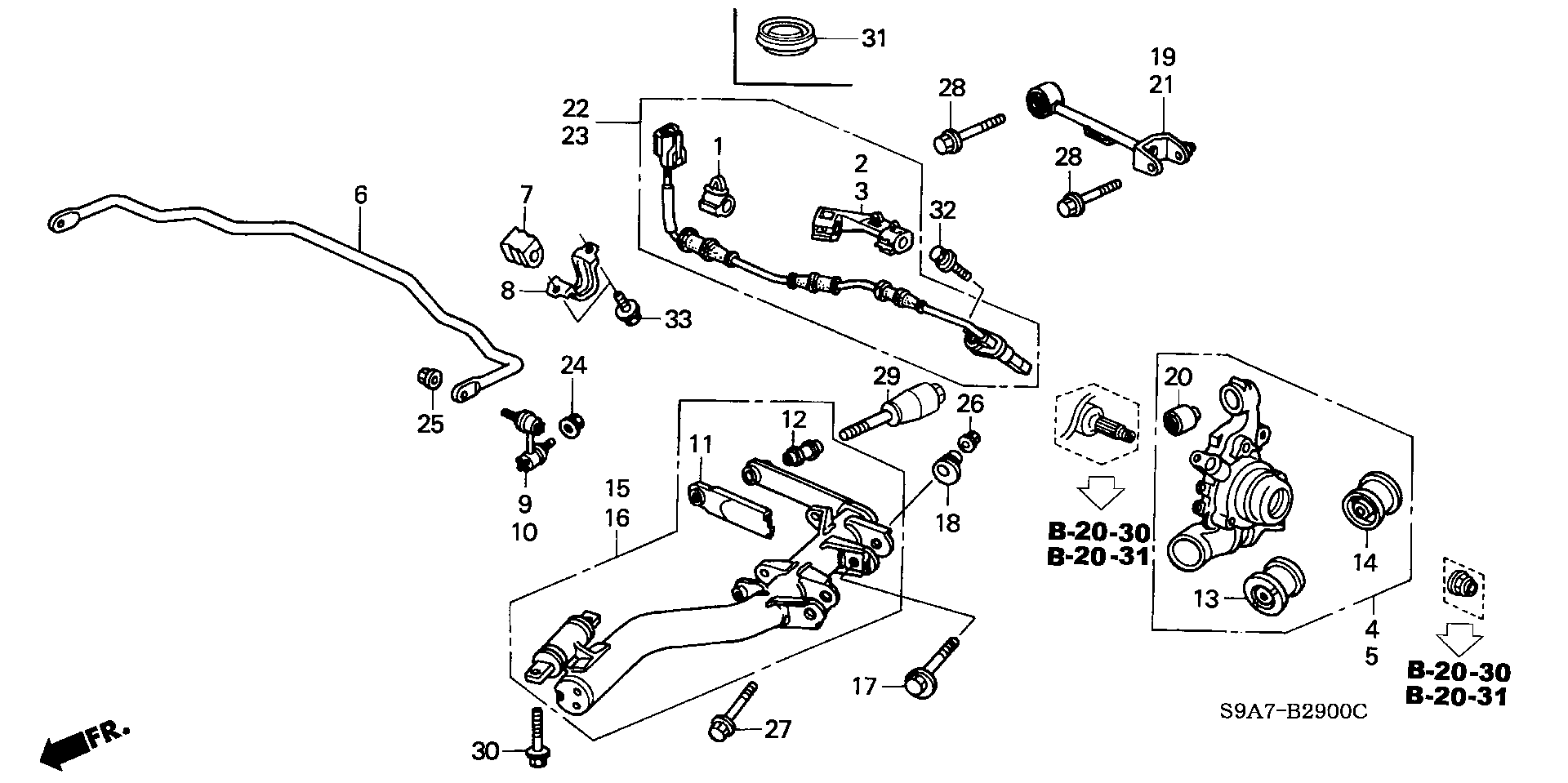 Honda 52365-S6M-004 - Piekare, Šķērssvira ps1.lv