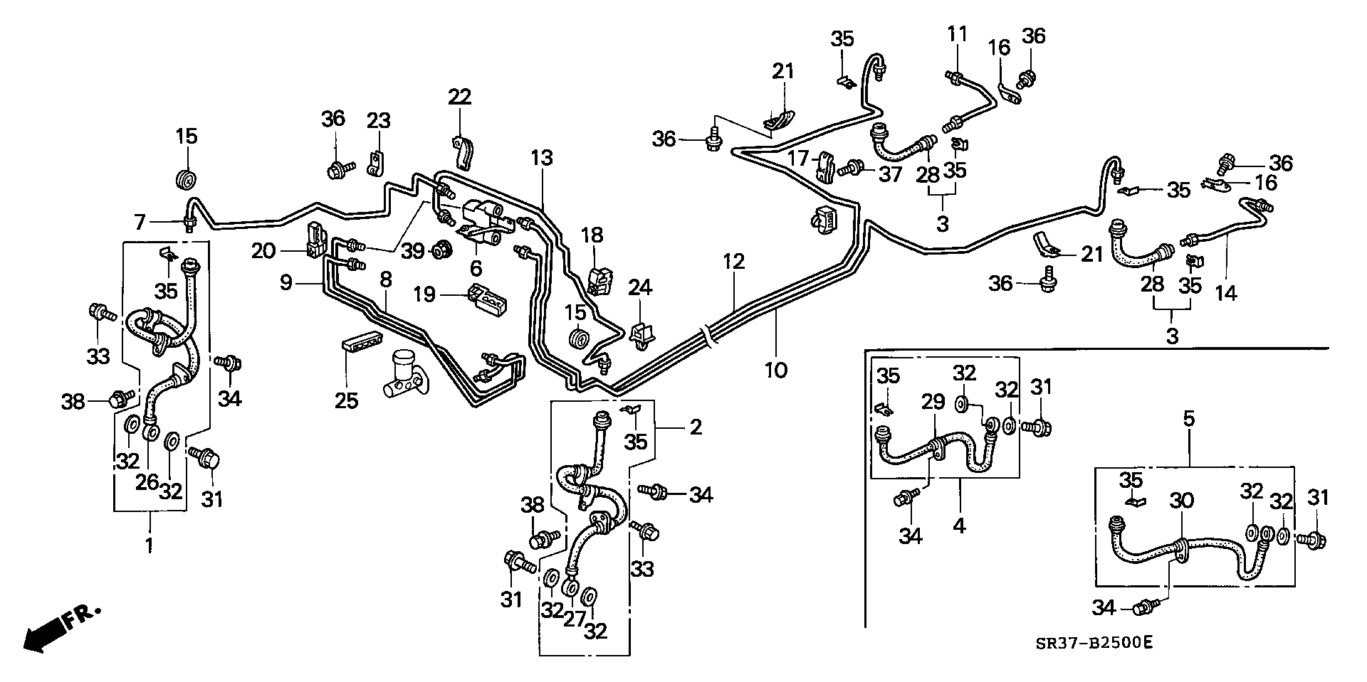 Honda 46410-SR3-004 - Bremžu šļūtene ps1.lv