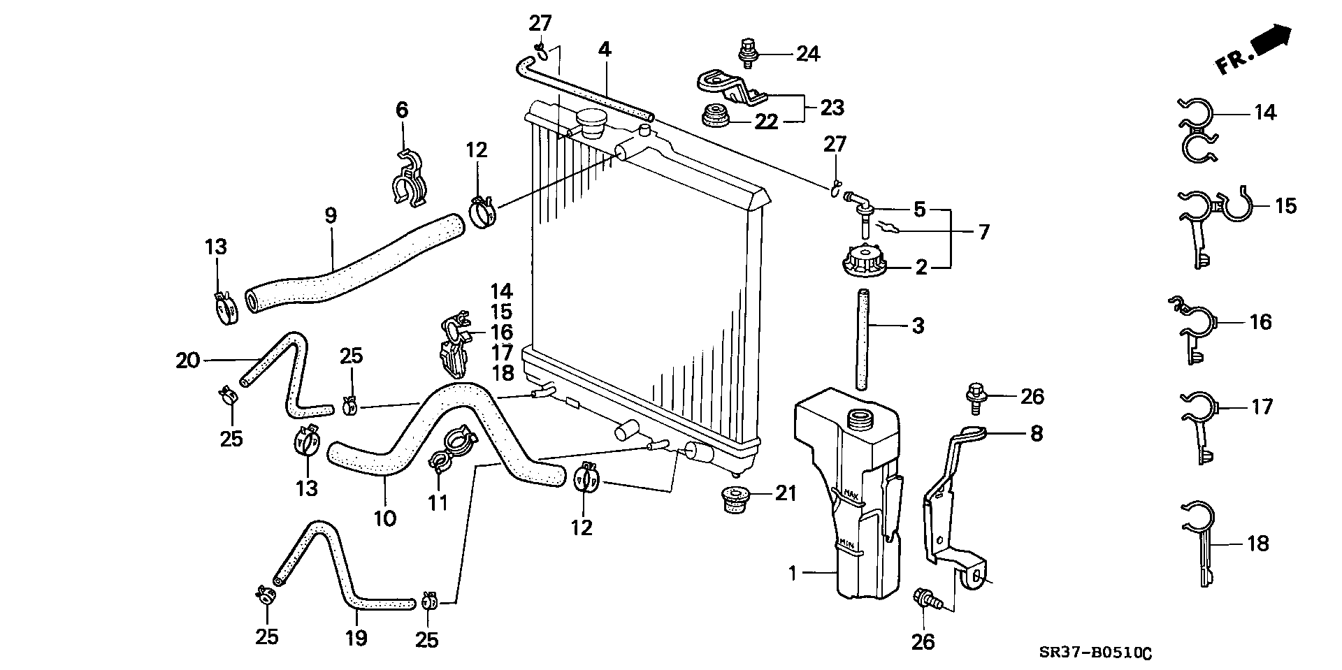 Honda 19101P08J00 - Termostats, Dzesēšanas šķidrums ps1.lv