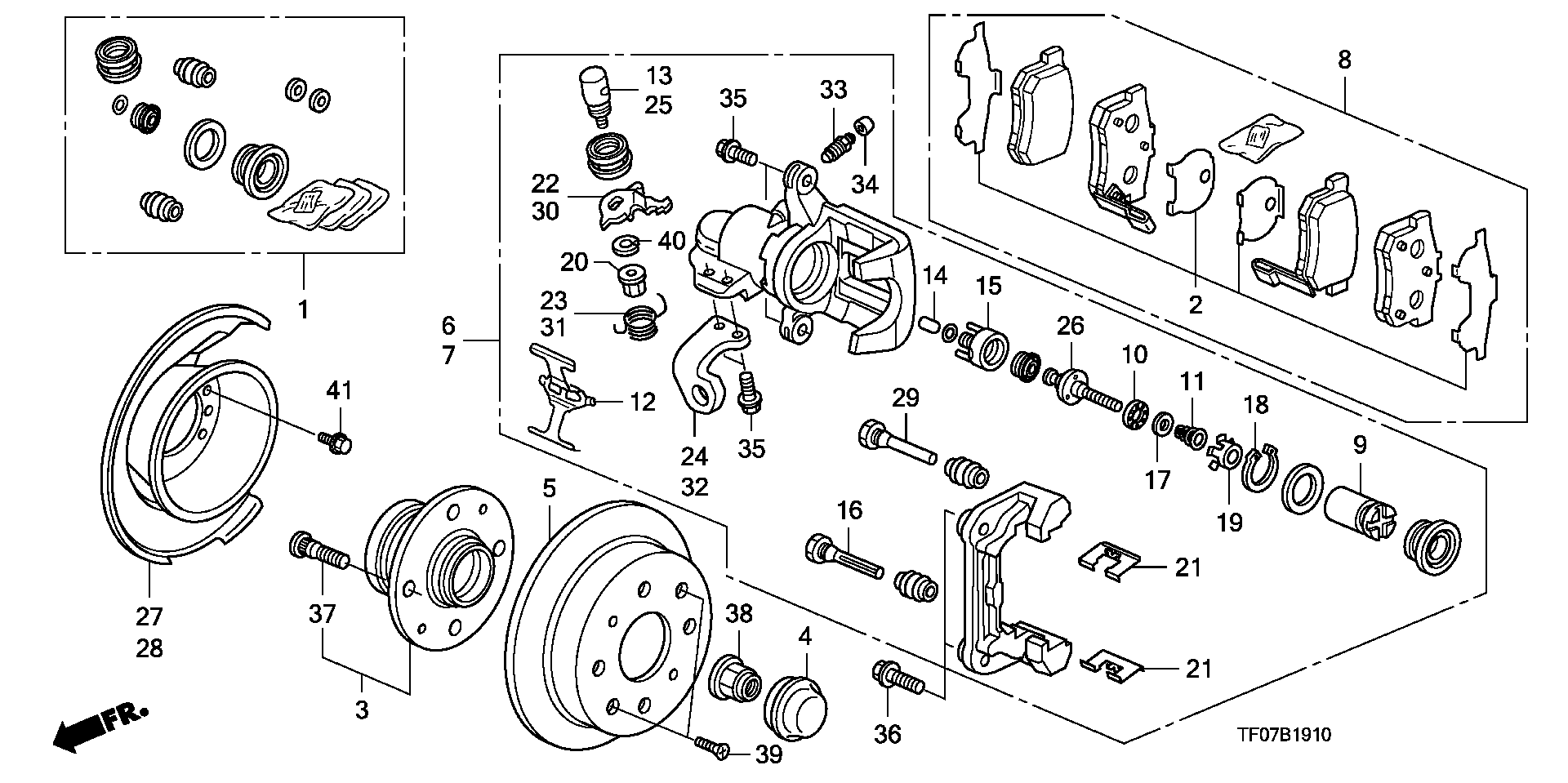 Honda 42200-TF0-N51 - Riteņa rumbas gultņa komplekts ps1.lv