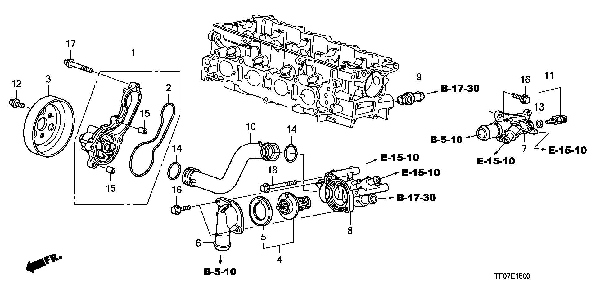 Honda 19200RB0003 - Ūdenssūknis ps1.lv