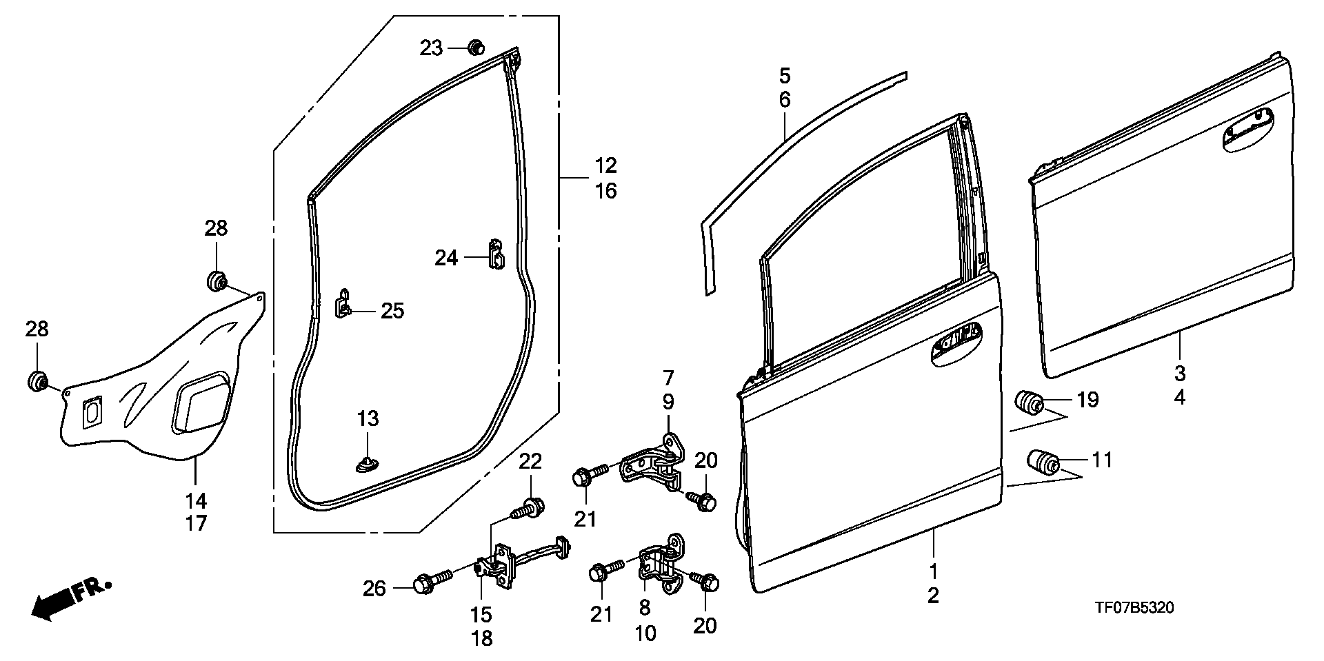 Honda 72311-S5S-003 - Moldings / aizsarguzlika ps1.lv