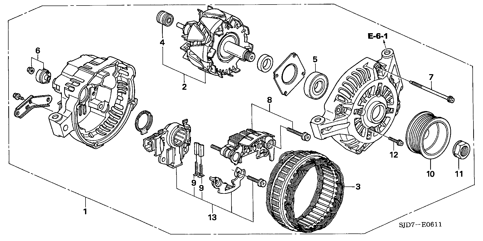 Hyundai 31100RJJ004 - Ģenerators ps1.lv