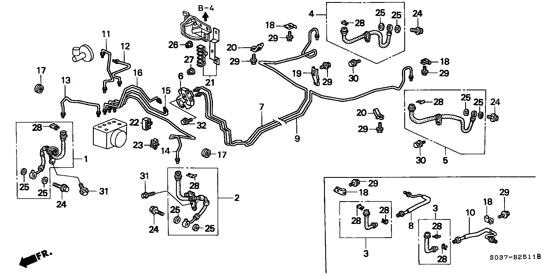 Honda 01465-S04-J01 - Bremžu šļūtene ps1.lv