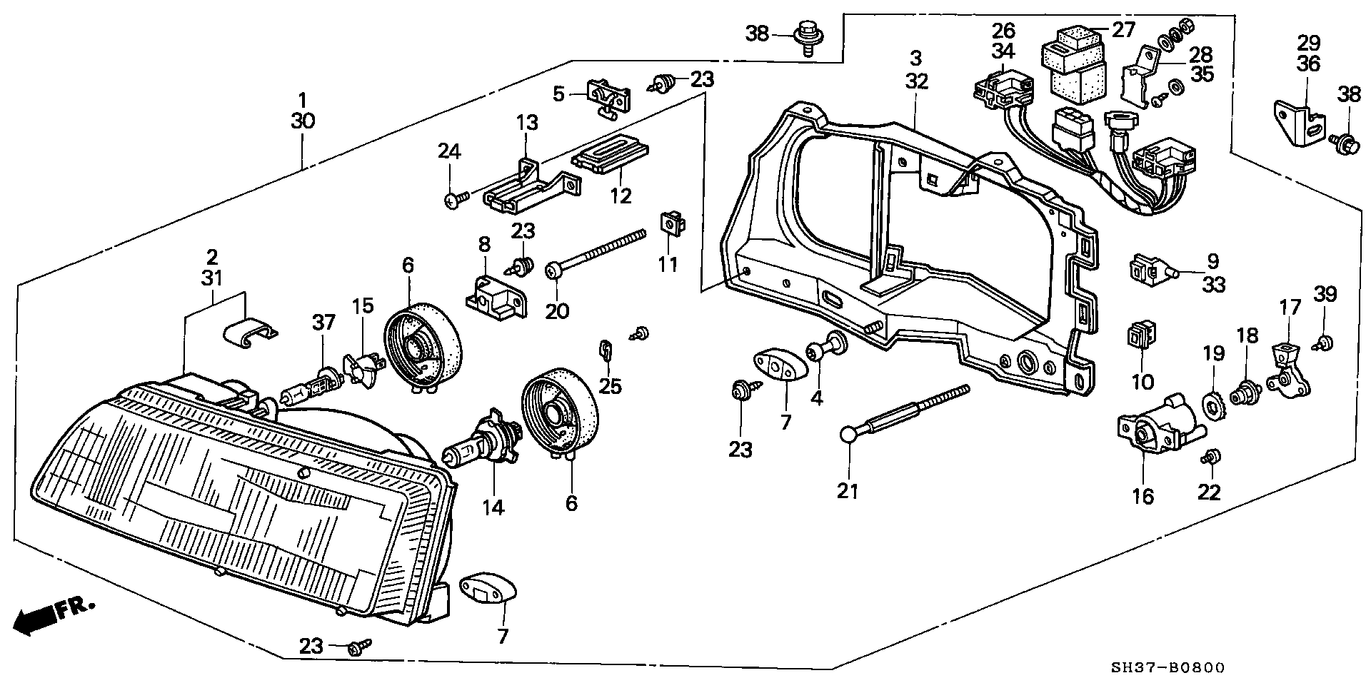 Honda 33115-692-741 - Kvēlspuldze, Miglas lukturis ps1.lv