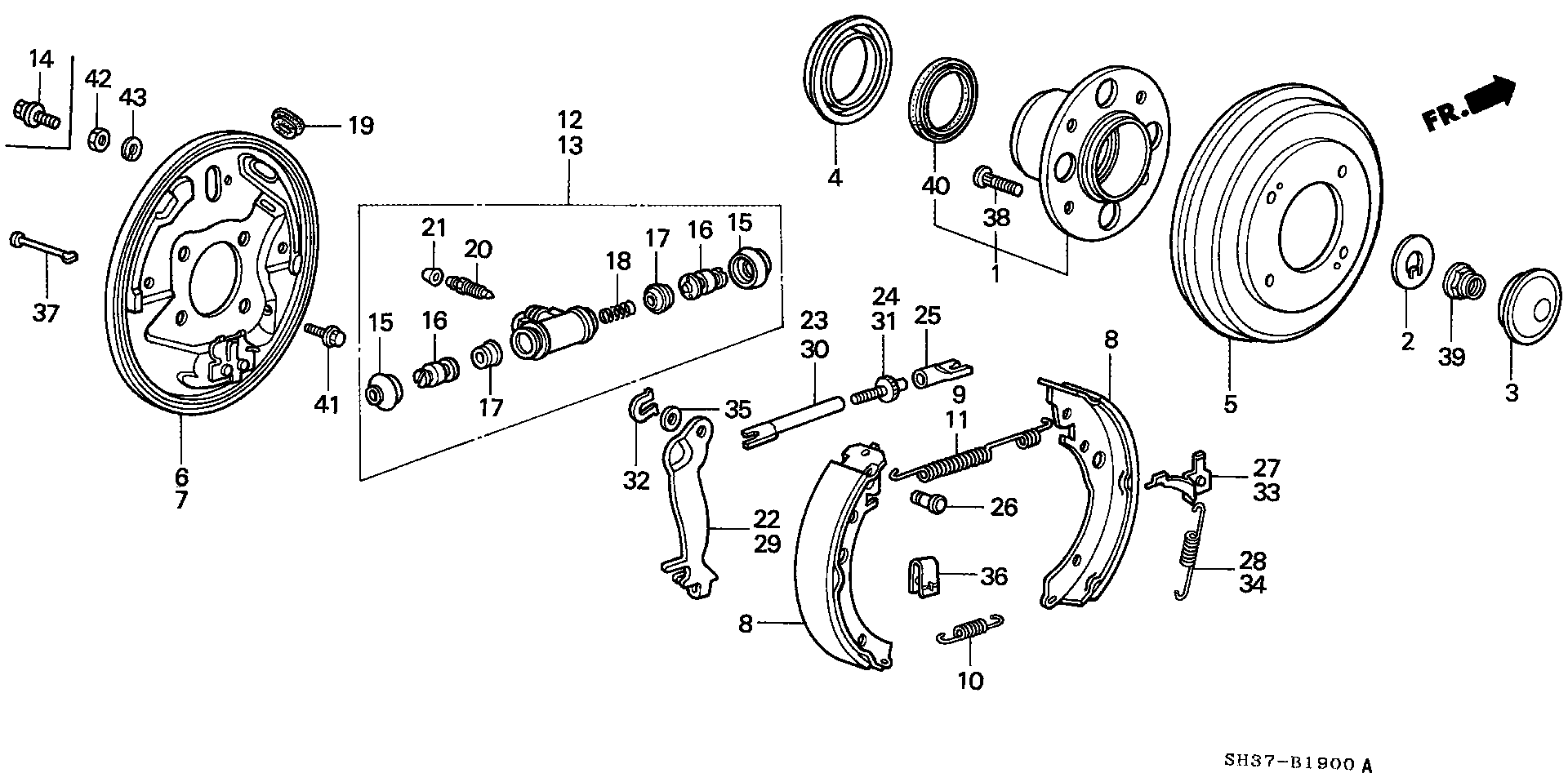 Honda 90113-SA0-015 - Riteņa stiprināšanas skrūve ps1.lv