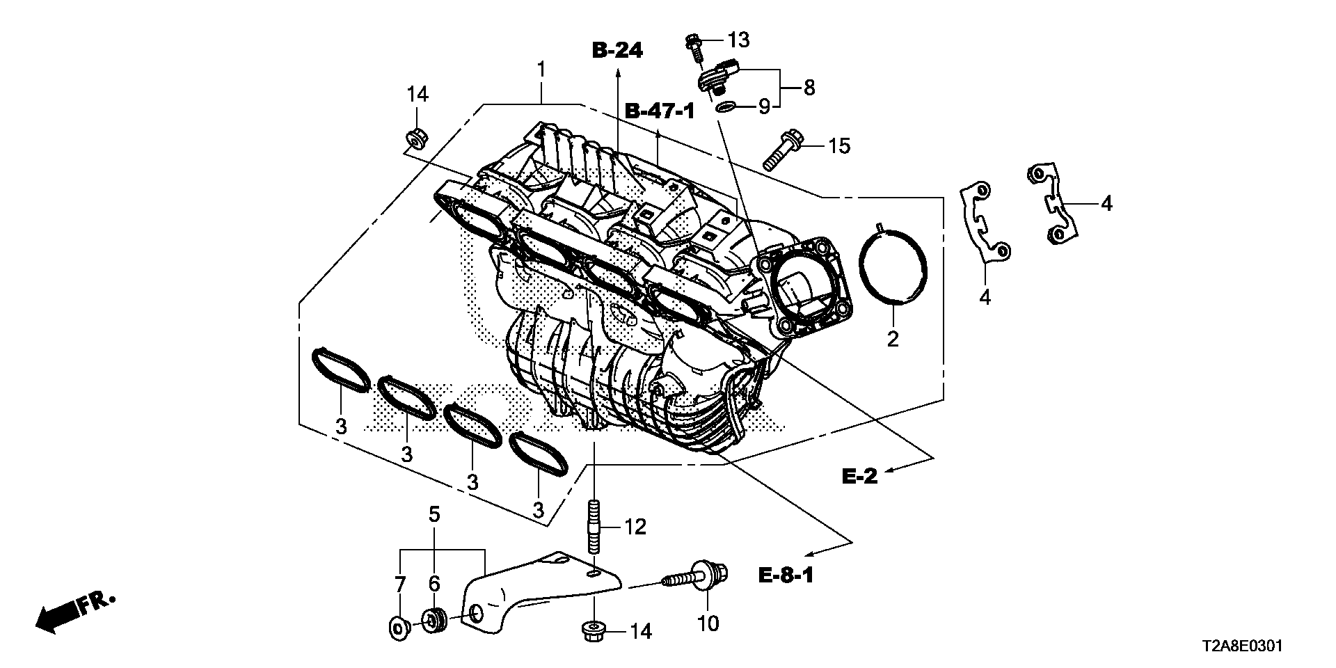 ACURA 171155A2A01 - Blīve, Ieplūdes kolektors ps1.lv