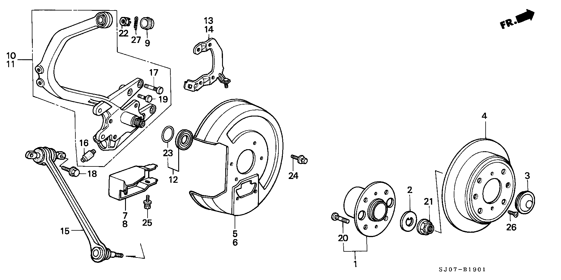 Honda 42200-SE0-955 - Riteņa rumbas gultņa komplekts ps1.lv