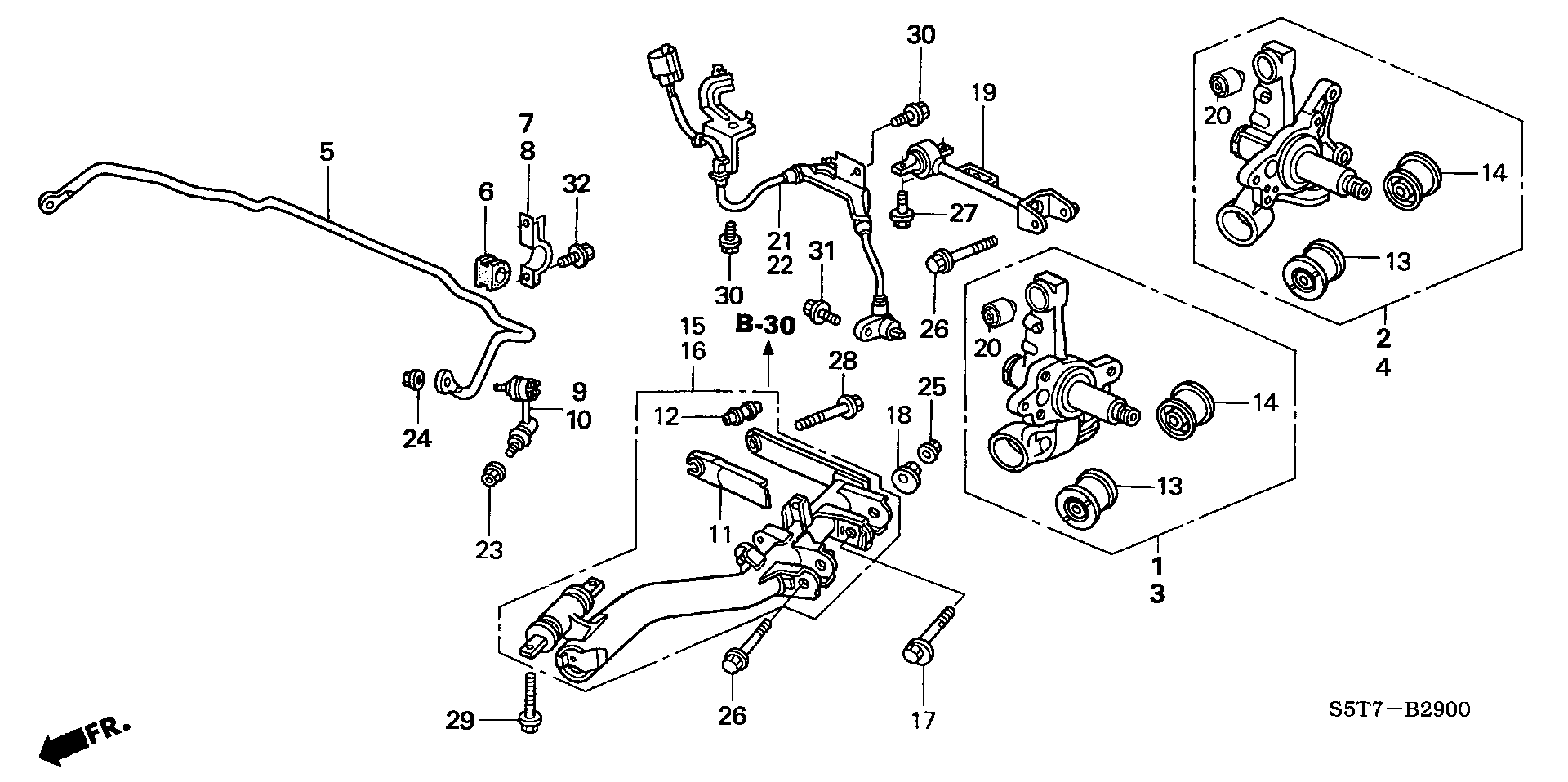 Honda 52395-S5A-004 - Piekare, Šķērssvira ps1.lv