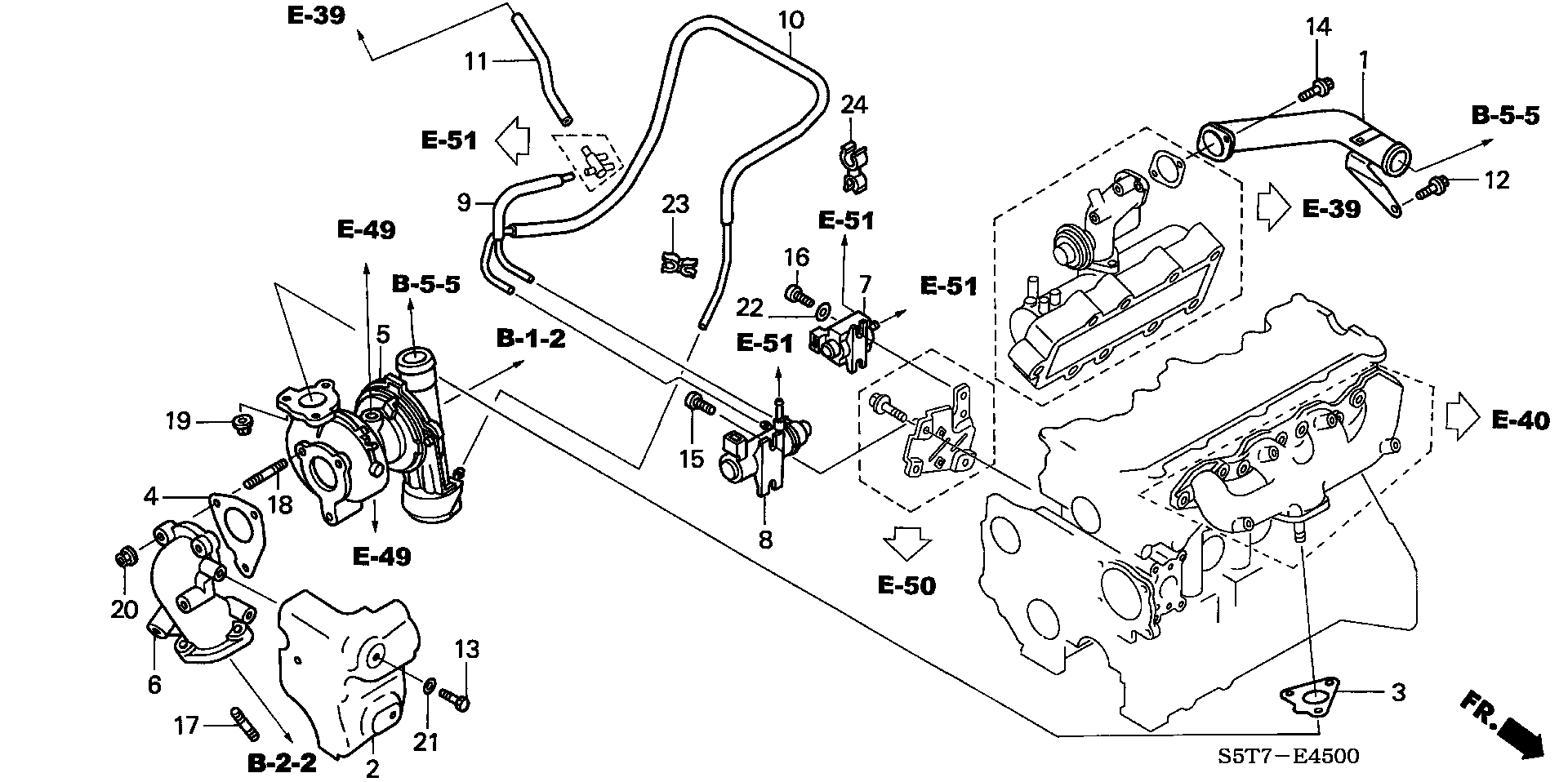 Honda 90236PLZD00 - Uzgrieznis, Izplūdes kolektors ps1.lv