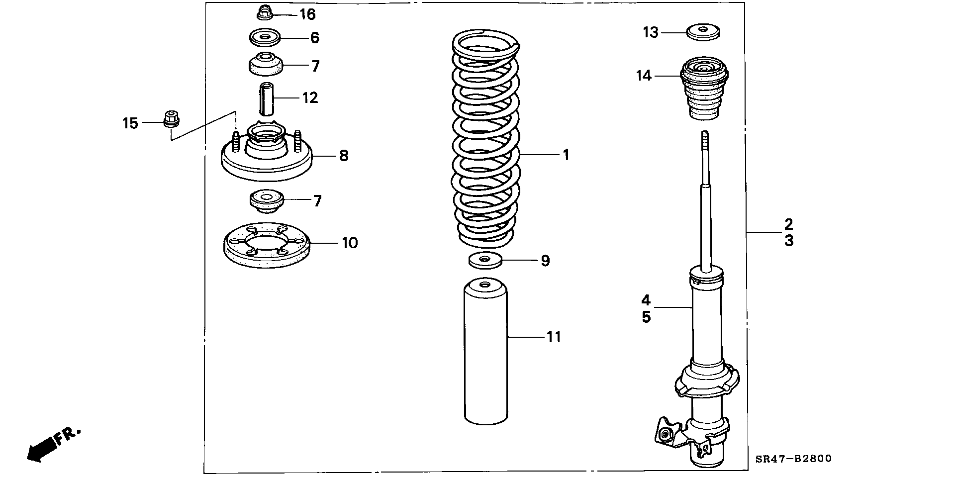 Honda 51601SR3A22 - Amortizators ps1.lv