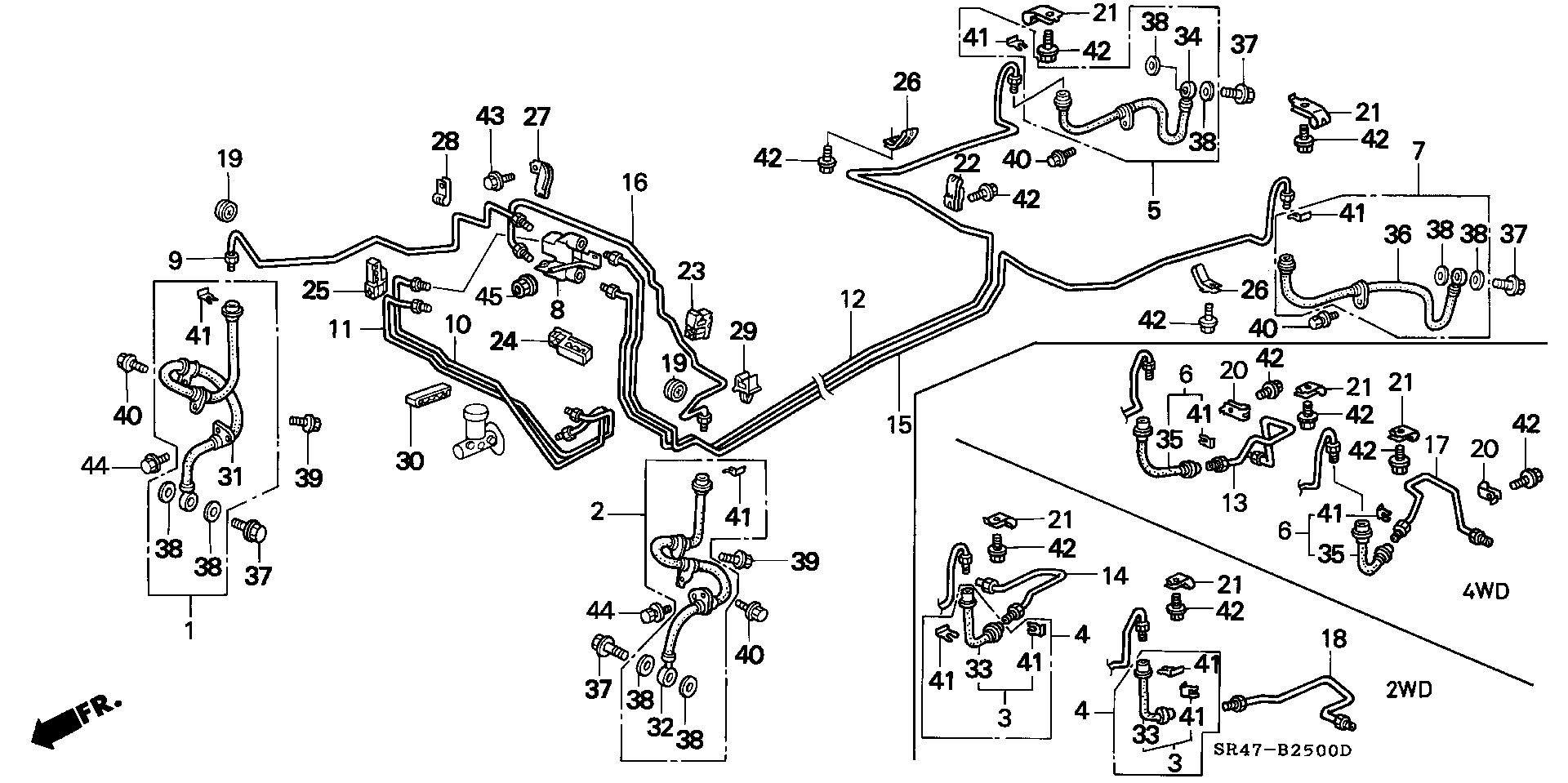 Honda 46411-SR3-023 - Bremžu šļūtene ps1.lv