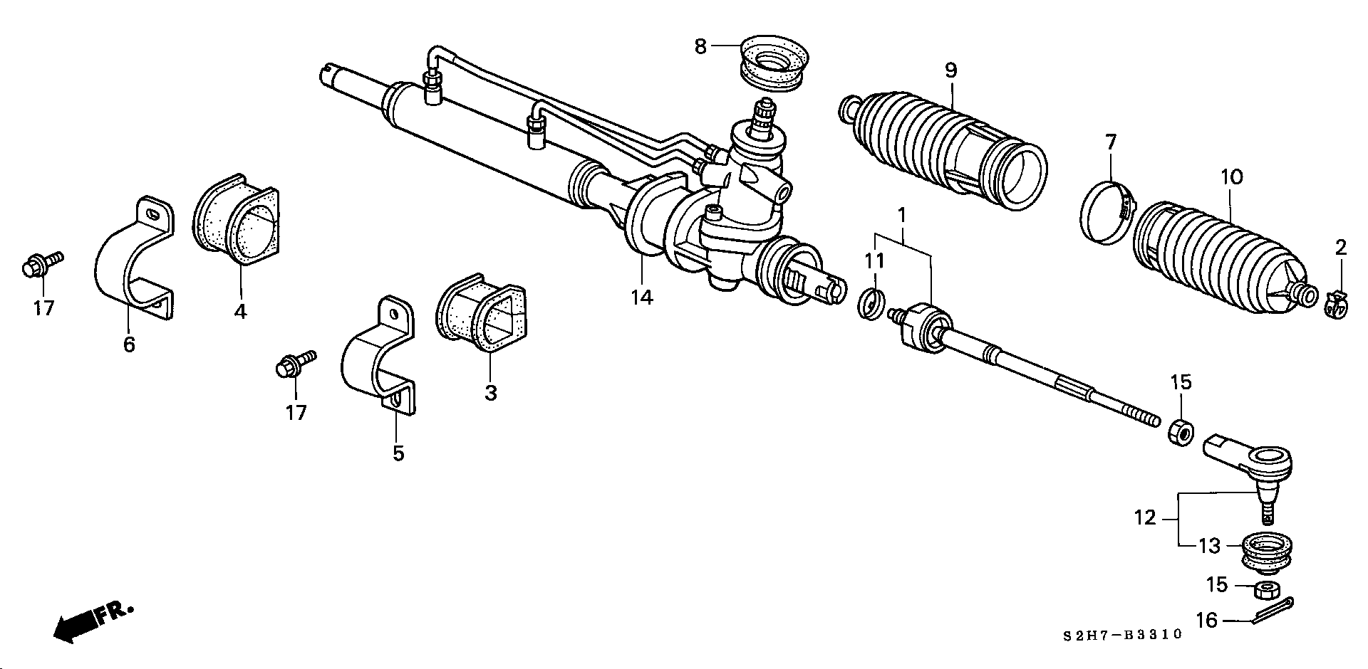 Honda 53010-S2H-J02 - Aksiālais šarnīrs, Stūres šķērsstiepnis ps1.lv