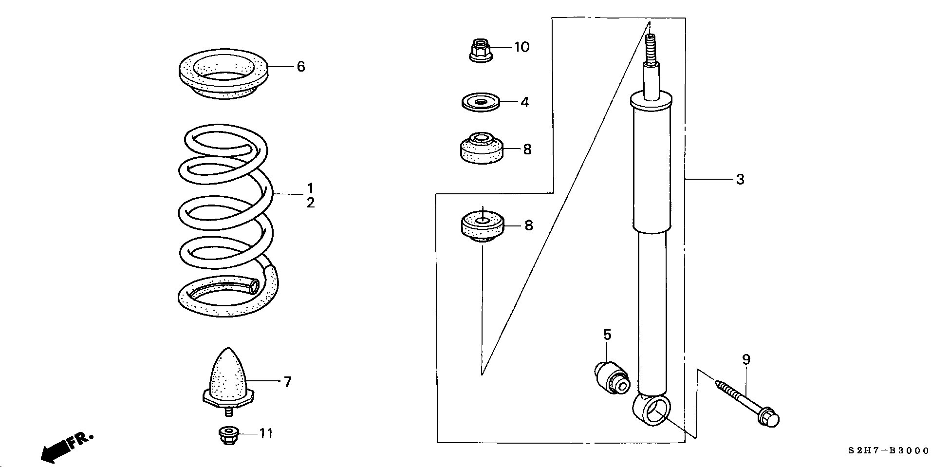 Honda 52610-S2J-951 - Amortizators ps1.lv