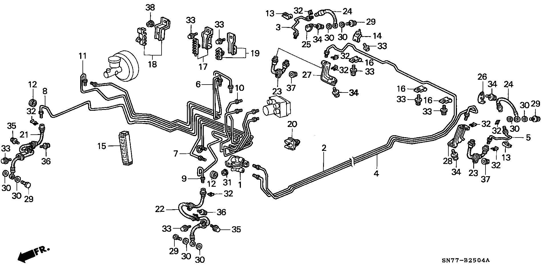 Honda 46410-SN7-003 - Bremžu šļūtene ps1.lv