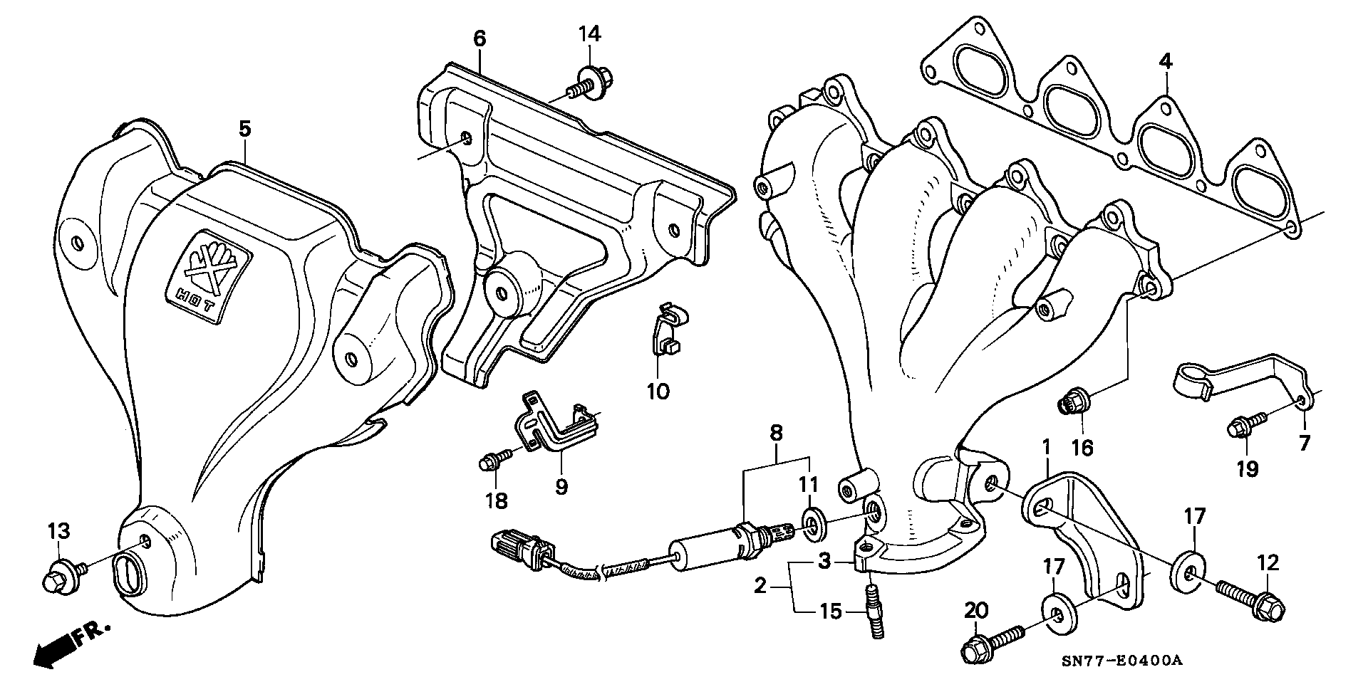 Honda 36531P45G01 - Lambda zonde ps1.lv