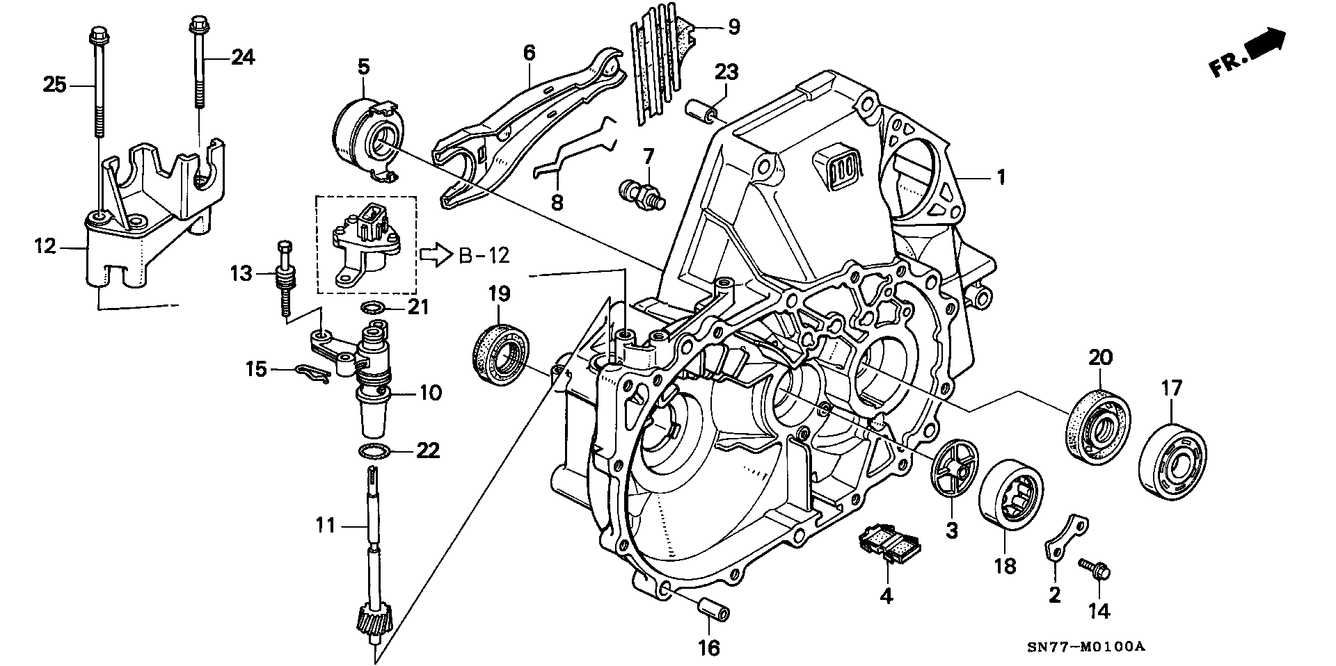 Honda 22810-PX5-J02 - Izspiedējgultnis ps1.lv