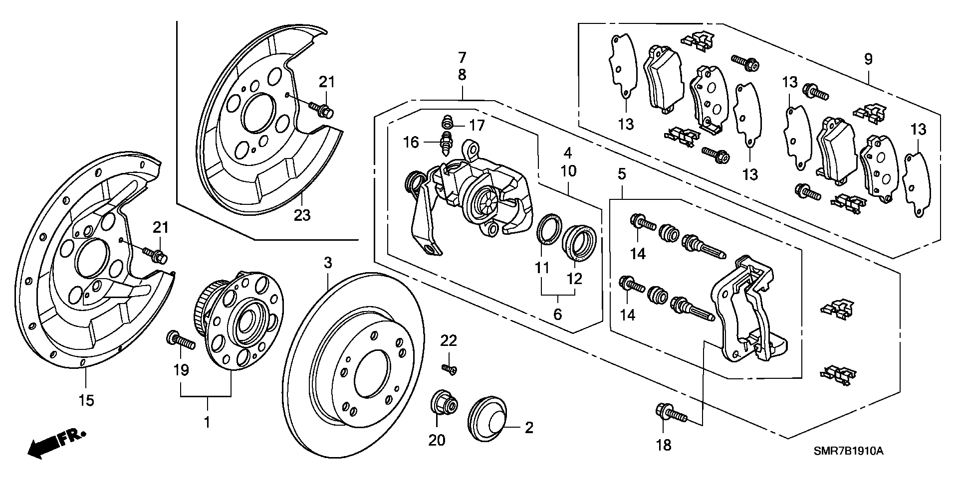 Honda 43019-SMG-E02 - Bremžu suports ps1.lv