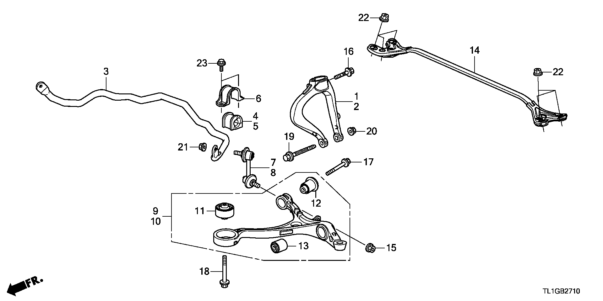 ACURA 51350TA0A00 - Neatkarīgās balstiekārtas svira, Riteņa piekare ps1.lv