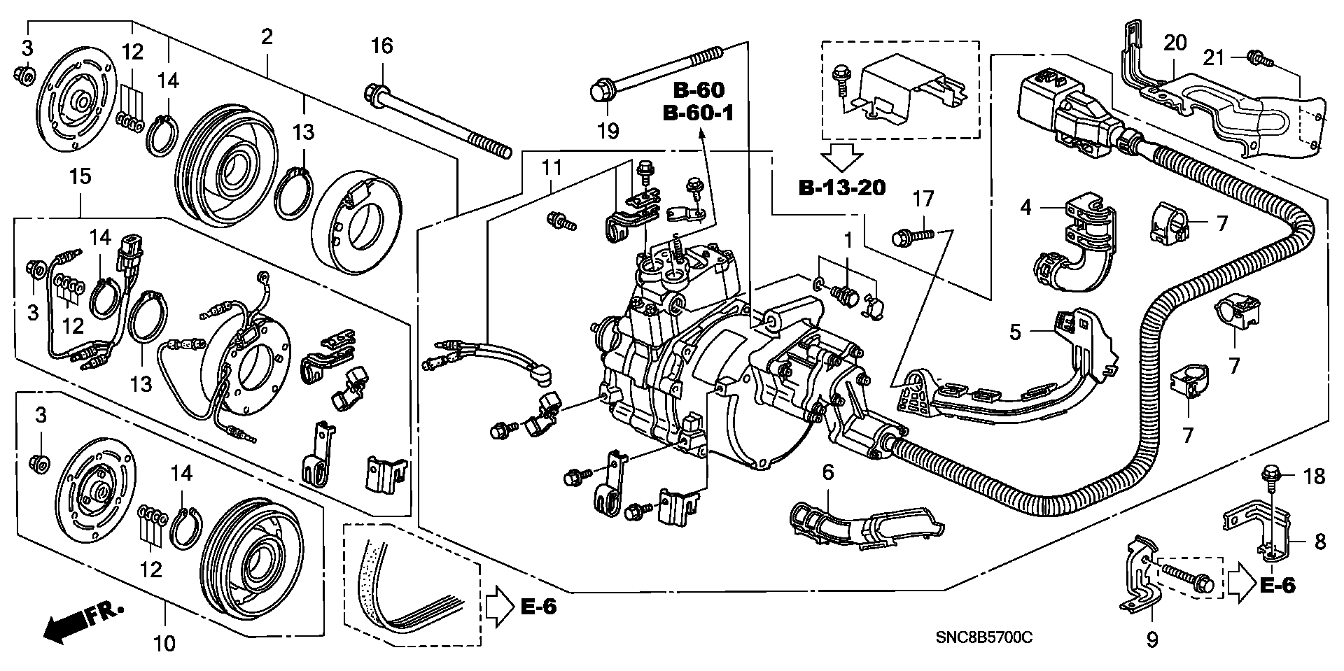 Honda 38810-RMX-A01 - Kompresors, Gaisa kond. sistēma ps1.lv