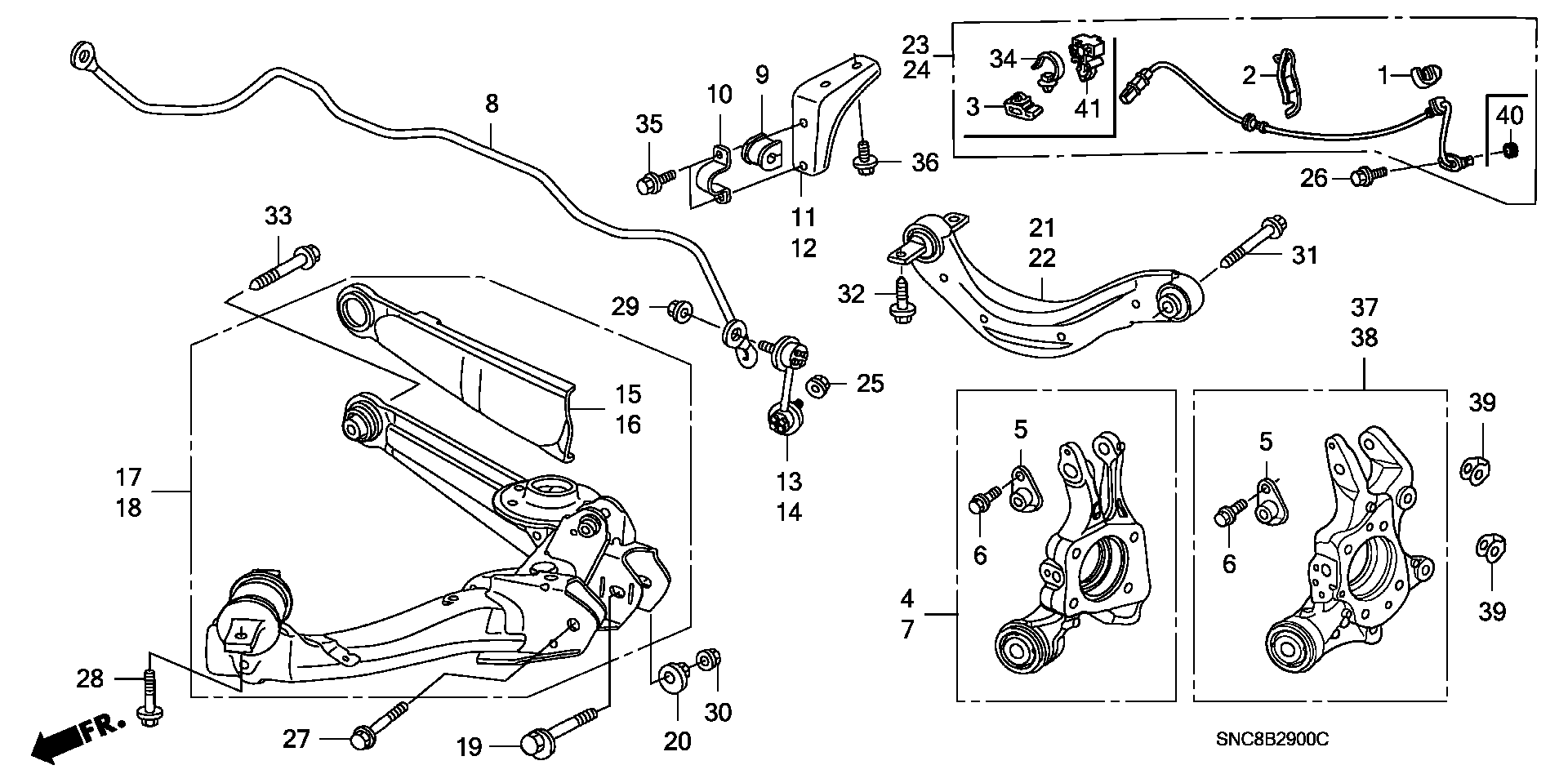 Honda 52400SNAA00 - Piekare, Šķērssvira ps1.lv