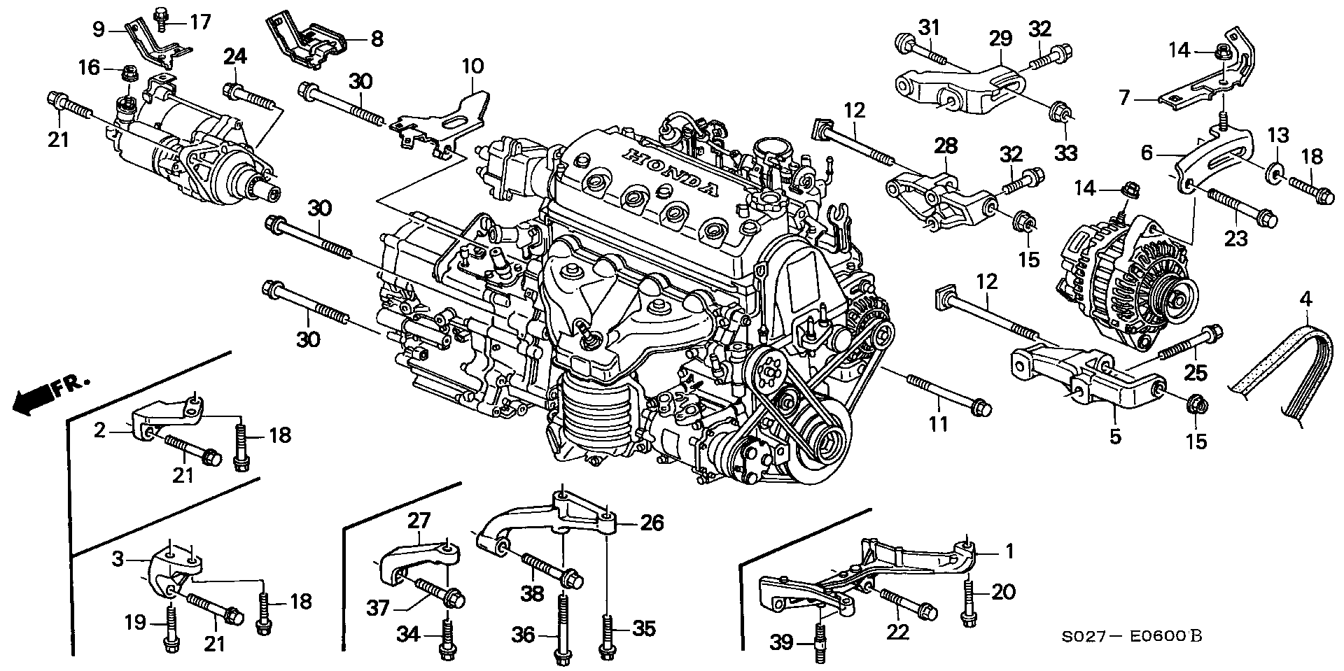 Honda 31110-P2A-004 - Ķīļrievu siksna ps1.lv