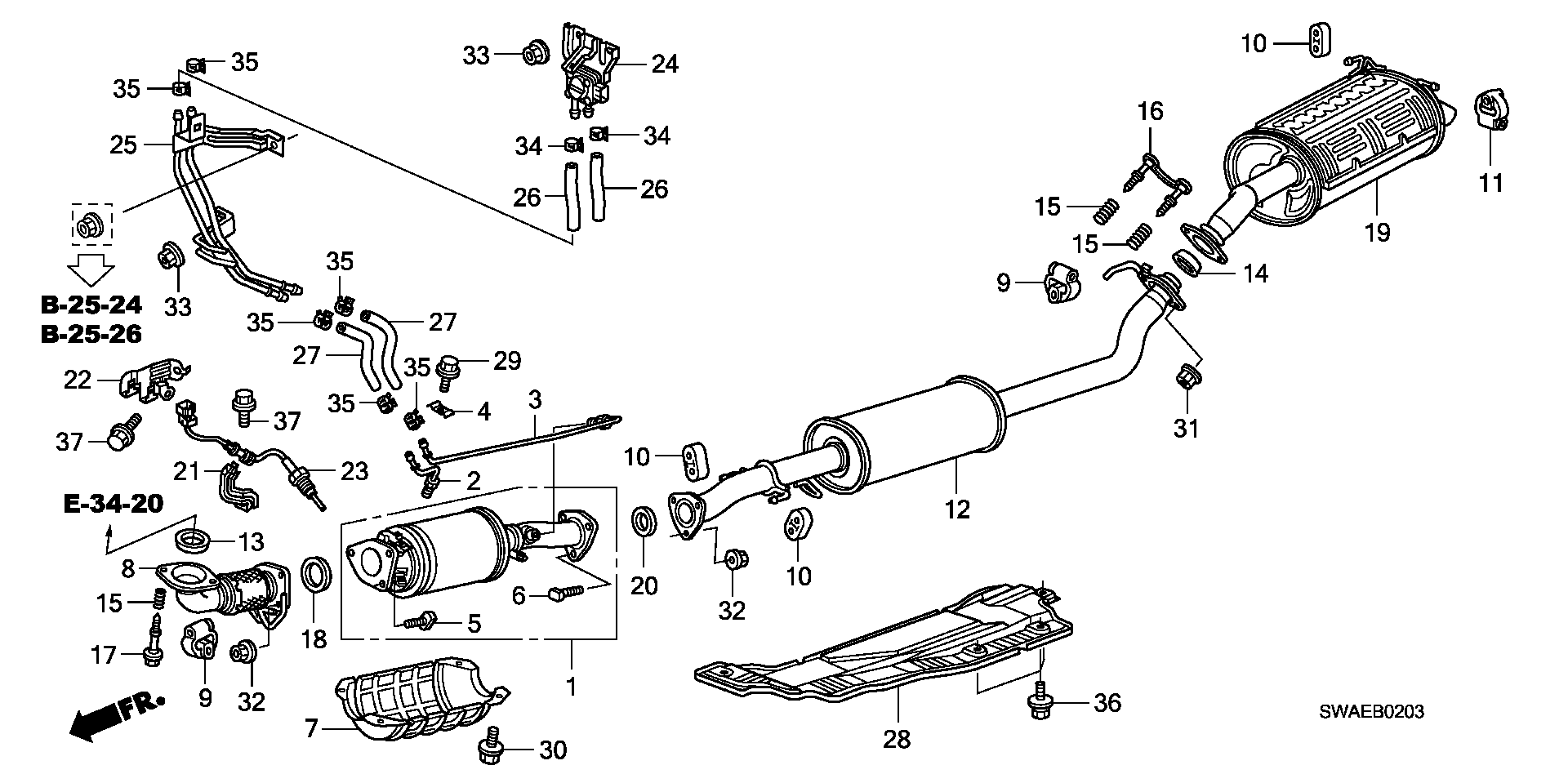 Honda 18160-R07-E00 - Asortiments, Sodrēju / Daļiņu filtra remonts ps1.lv