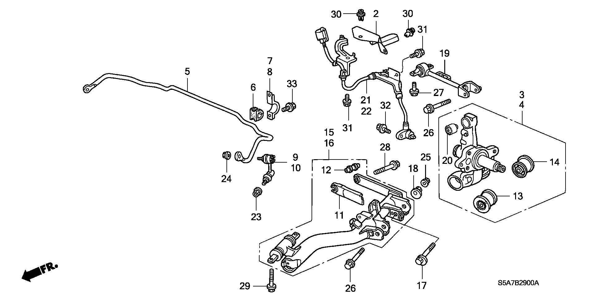 Honda 52390S5AA11 - Neatkarīgās balstiekārtas svira, Riteņa piekare ps1.lv