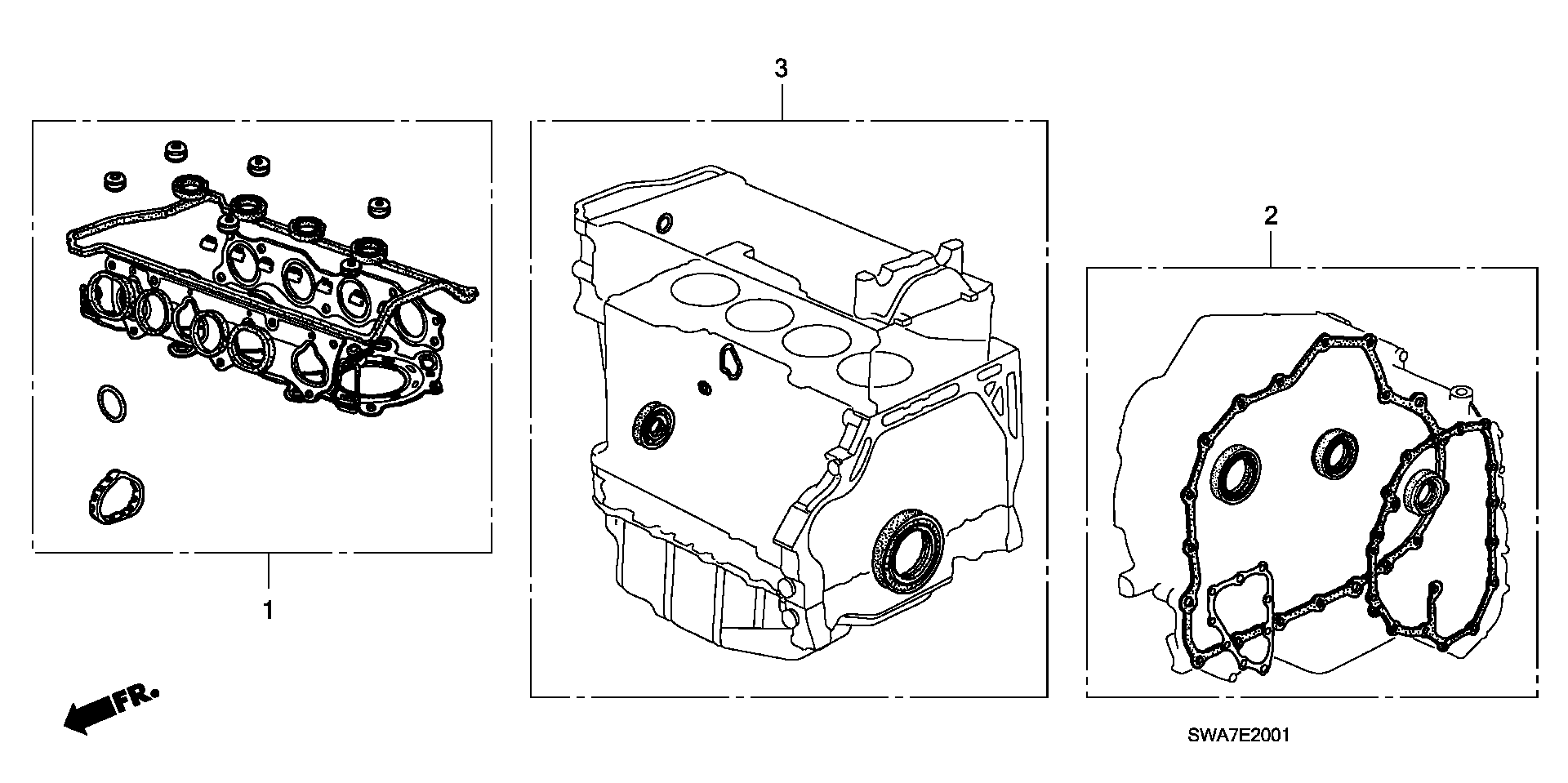 Honda 06110RZA000 - Blīvju komplekts, Motora bloka galva ps1.lv